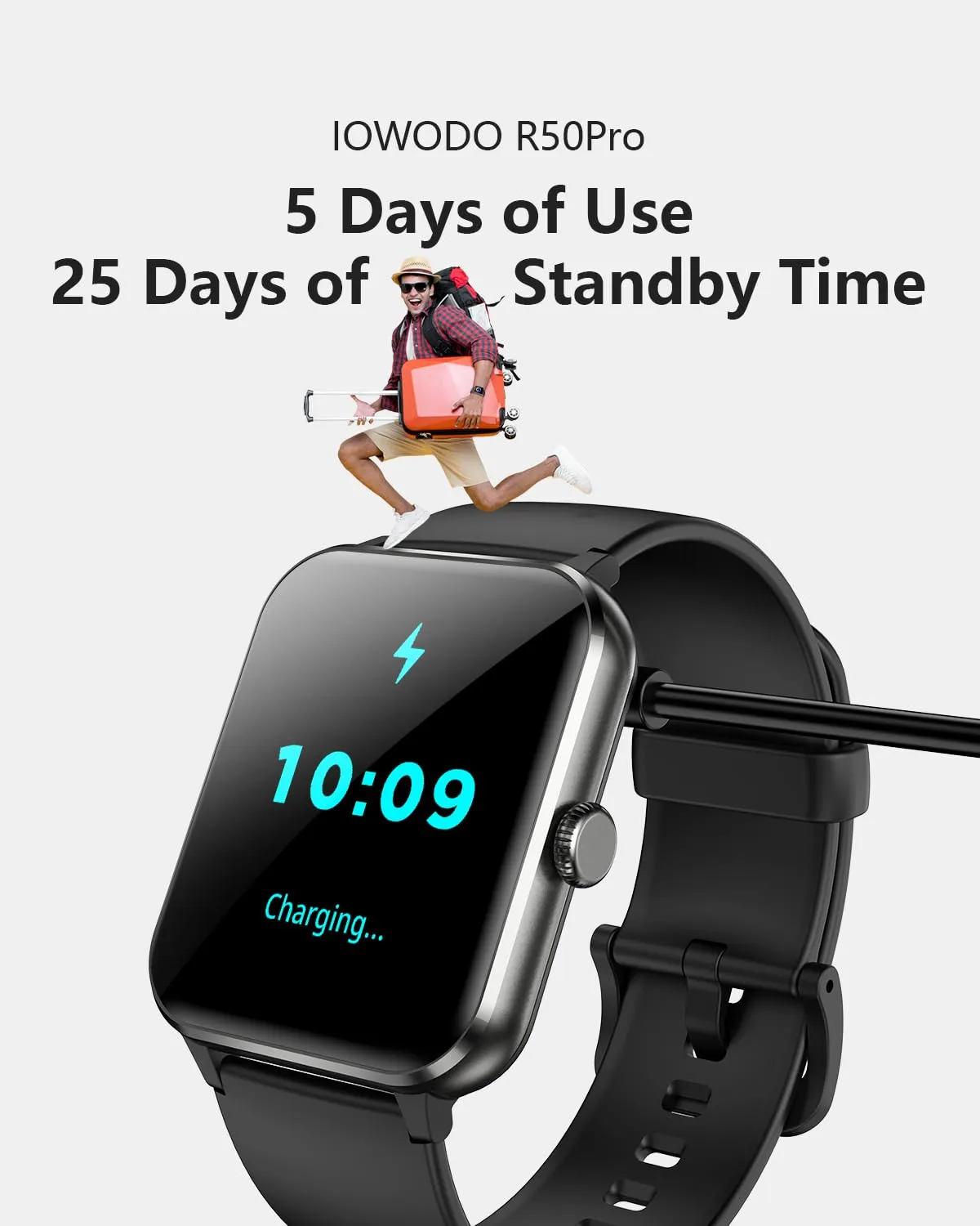 1.85'' HD Fitness Smartwatch with Call Function