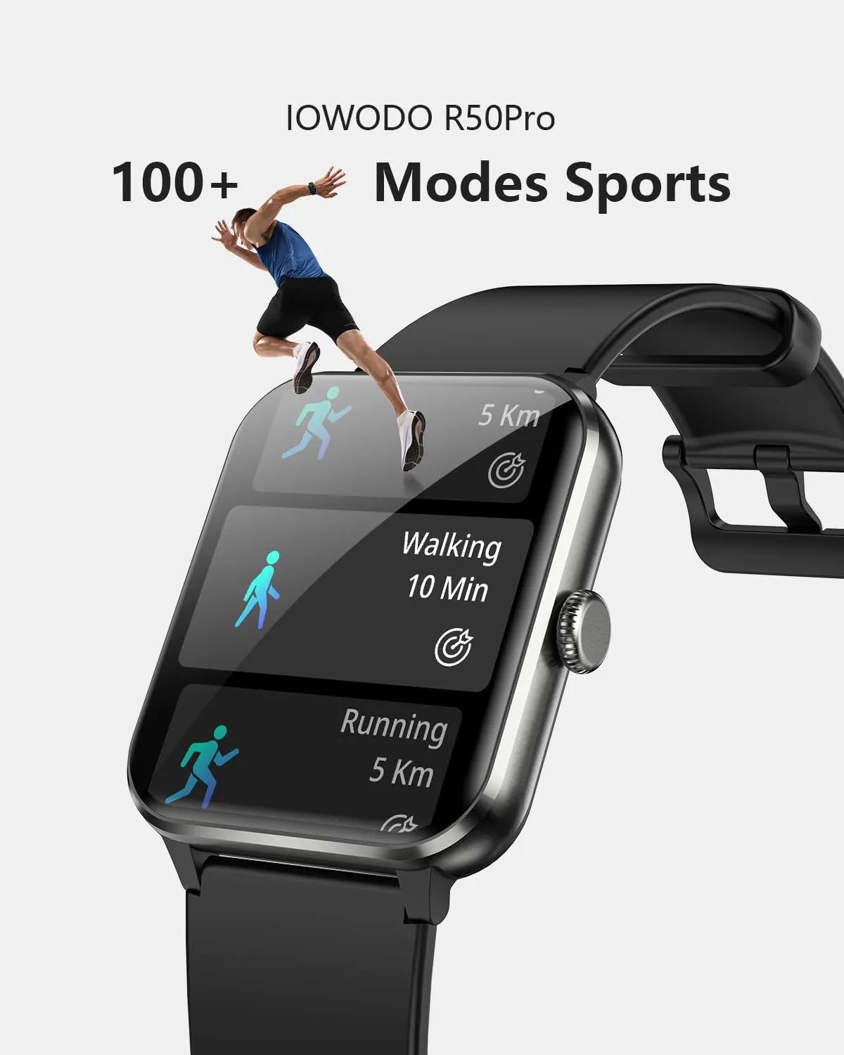 1.85'' HD Fitness Smartwatch with Call Function