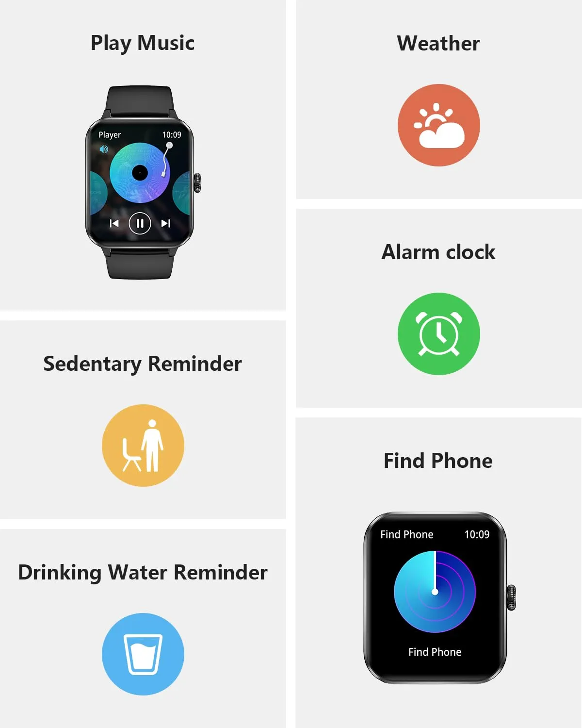 1.85'' HD Fitness Smartwatch with Call Function