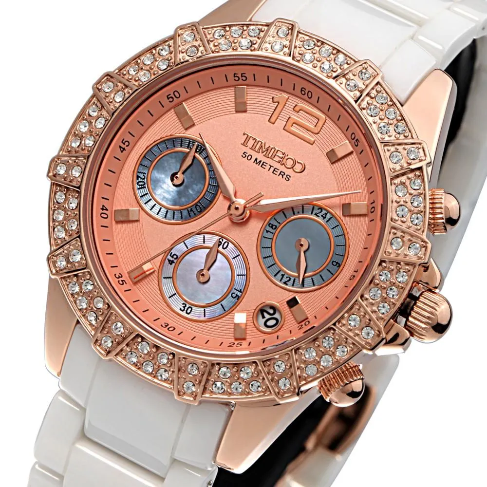 2020 New Pure Diamond Three-Sub Dial Multi Function Watch Luxury Feminine Watches