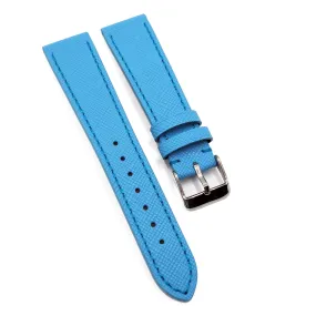 20mm Sky Blue Saffiano Leather Watch Strap