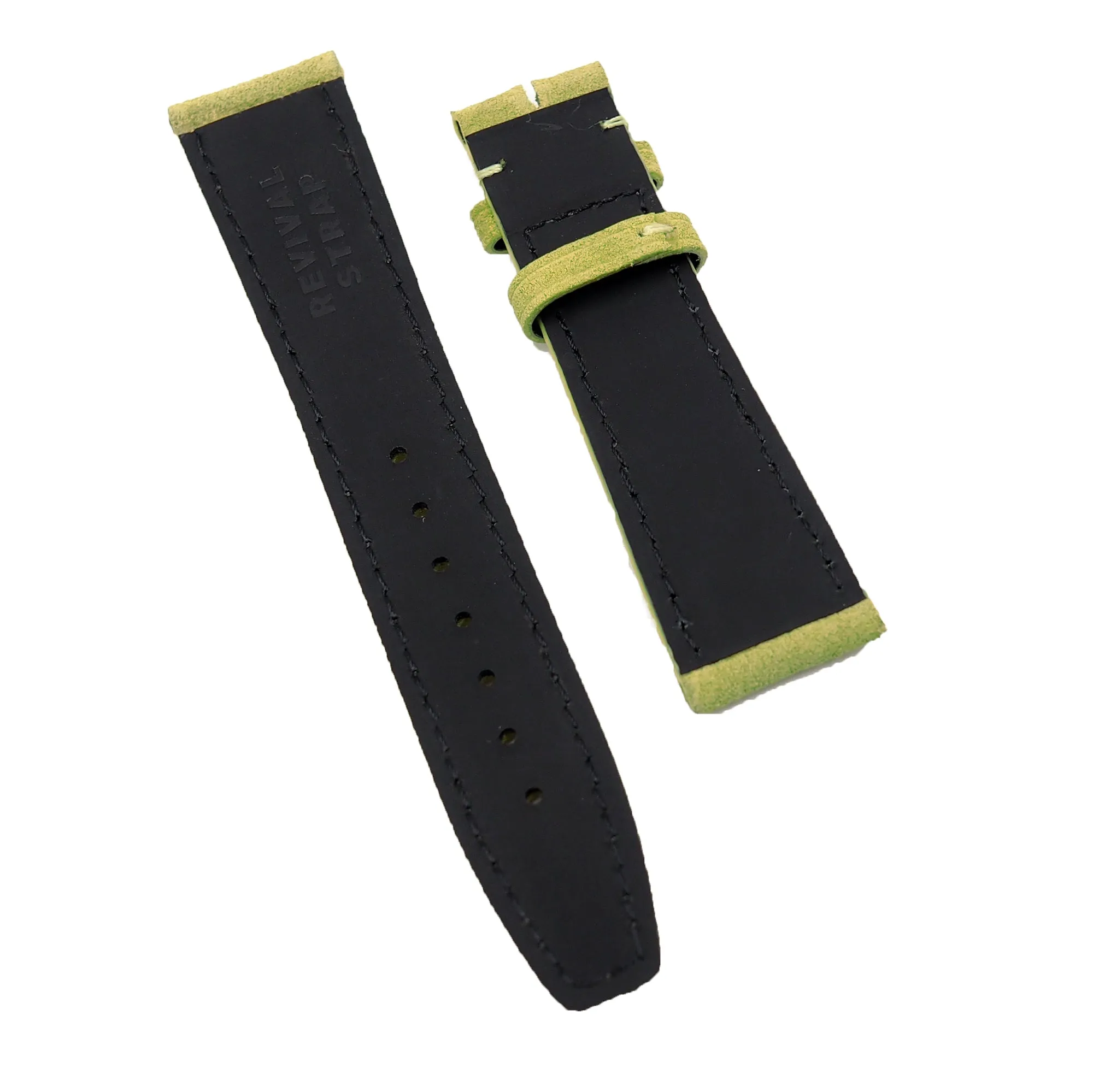 21mm Lemon Yellow Suede Leather Watch Strap For IWC