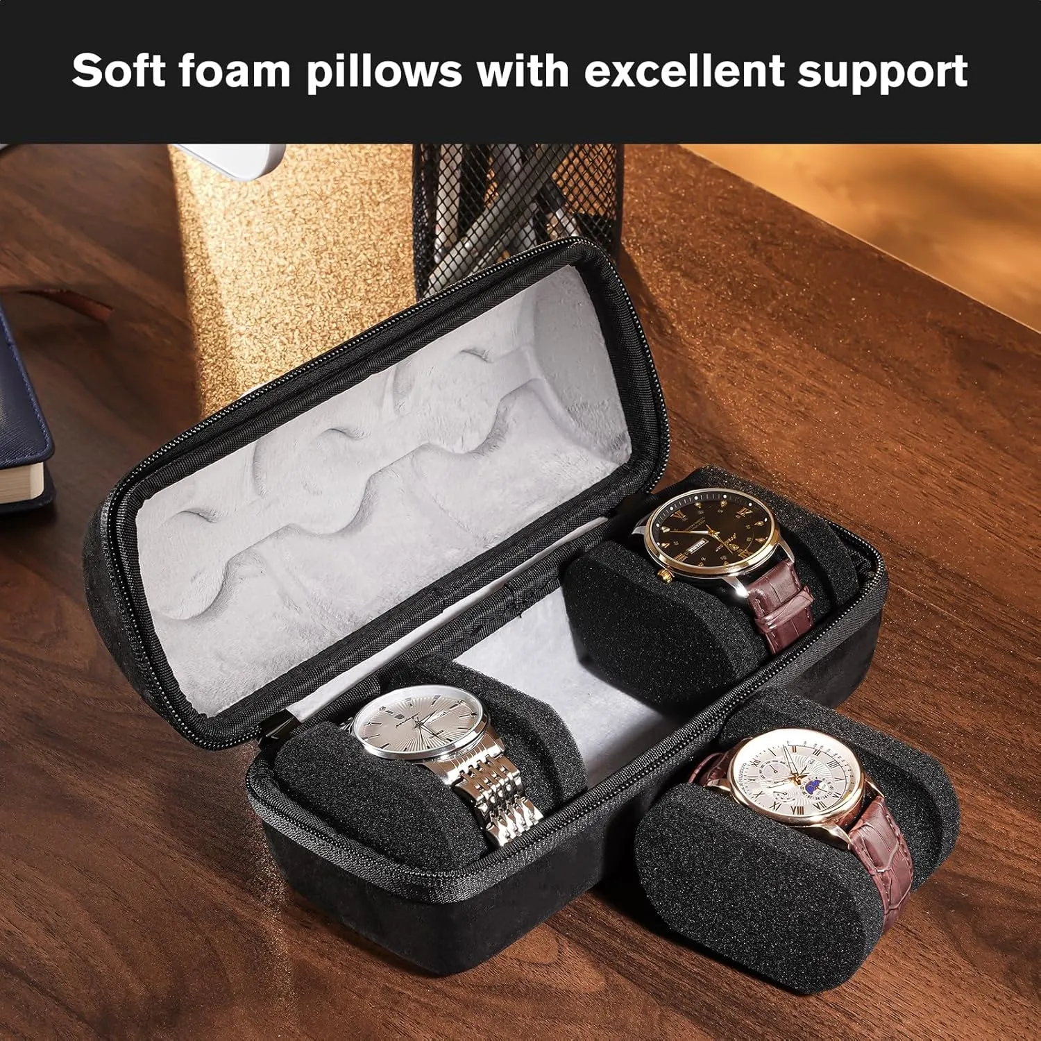 2/3/5 Slot Watch Travel Case for Men Women