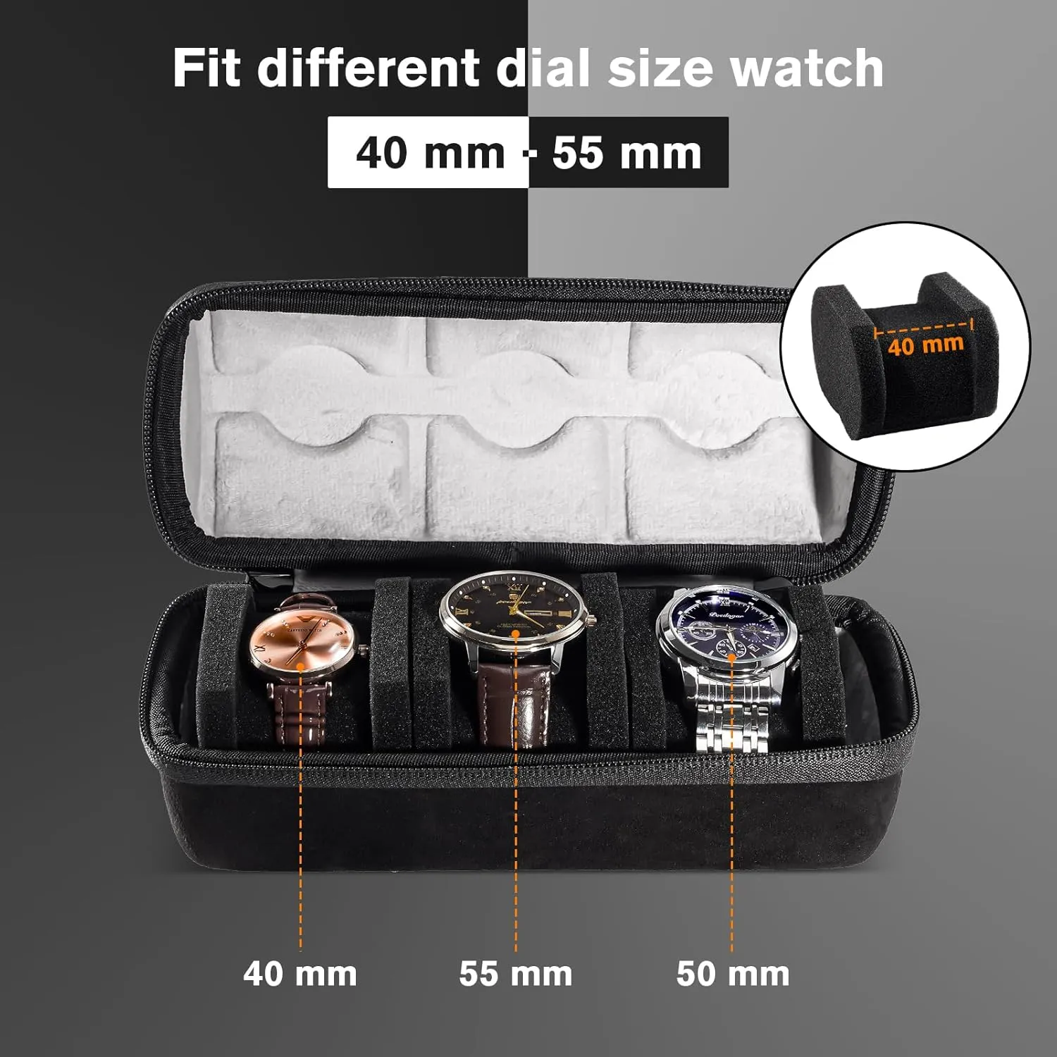 2/3/5 Slot Watch Travel Case for Men Women