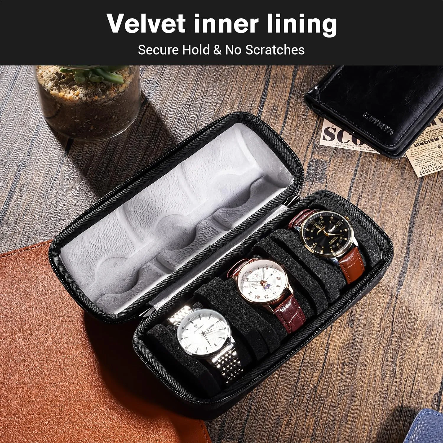 2/3/5 Slot Watch Travel Case for Men Women