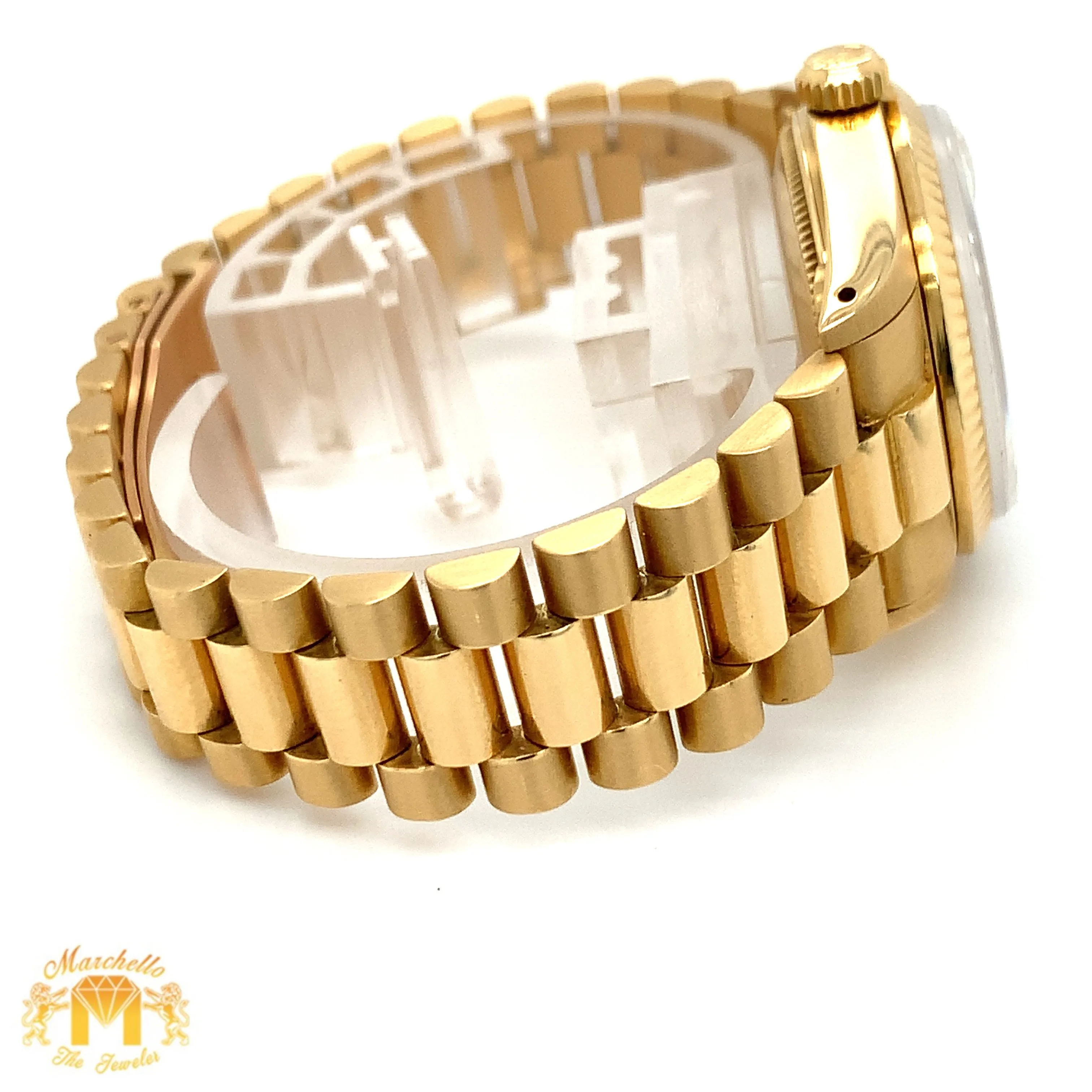 31mm 18k Yellow Gold Rolex Presidential Datejust Watch (fluted bezel)
