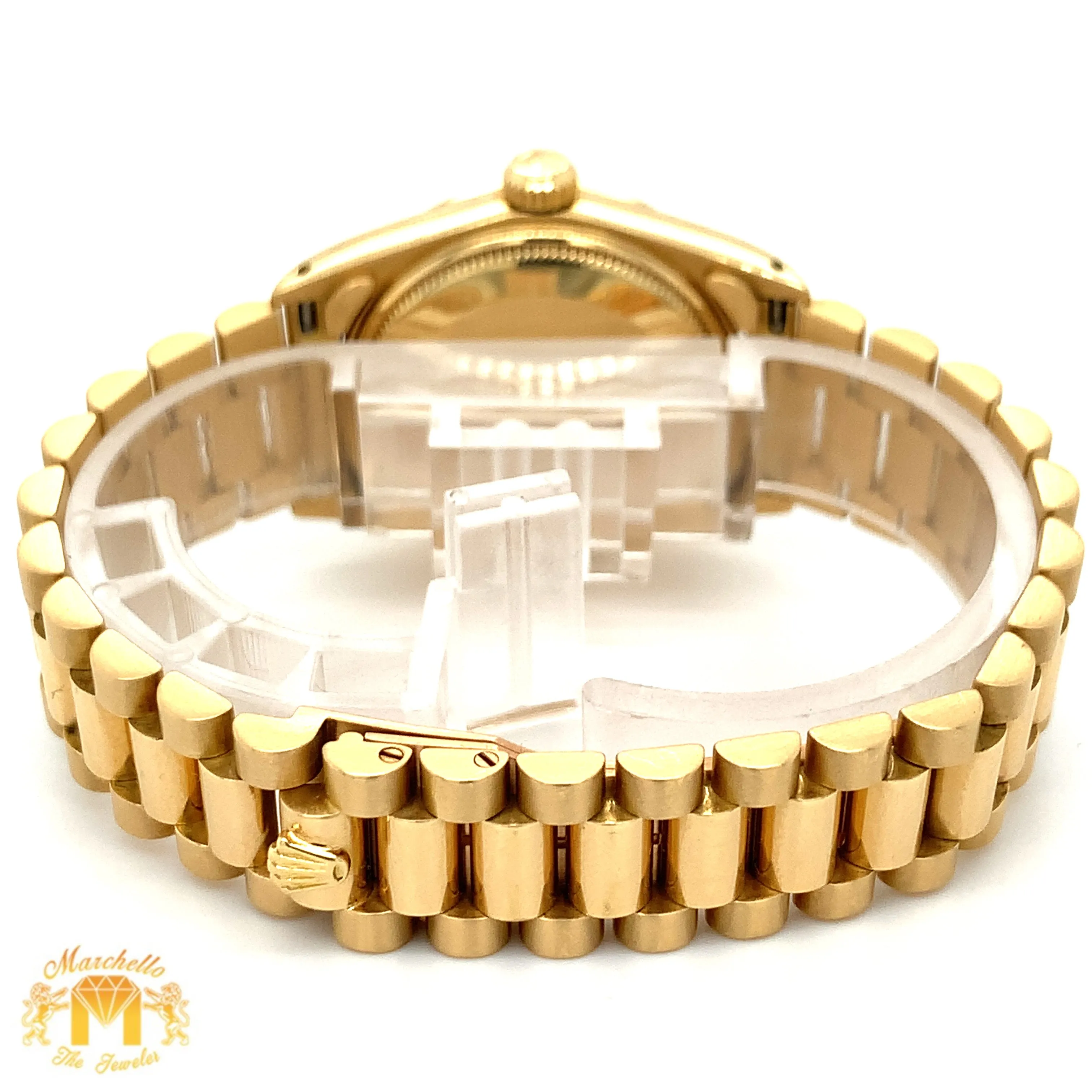 31mm 18k Yellow Gold Rolex Presidential Datejust Watch (fluted bezel)