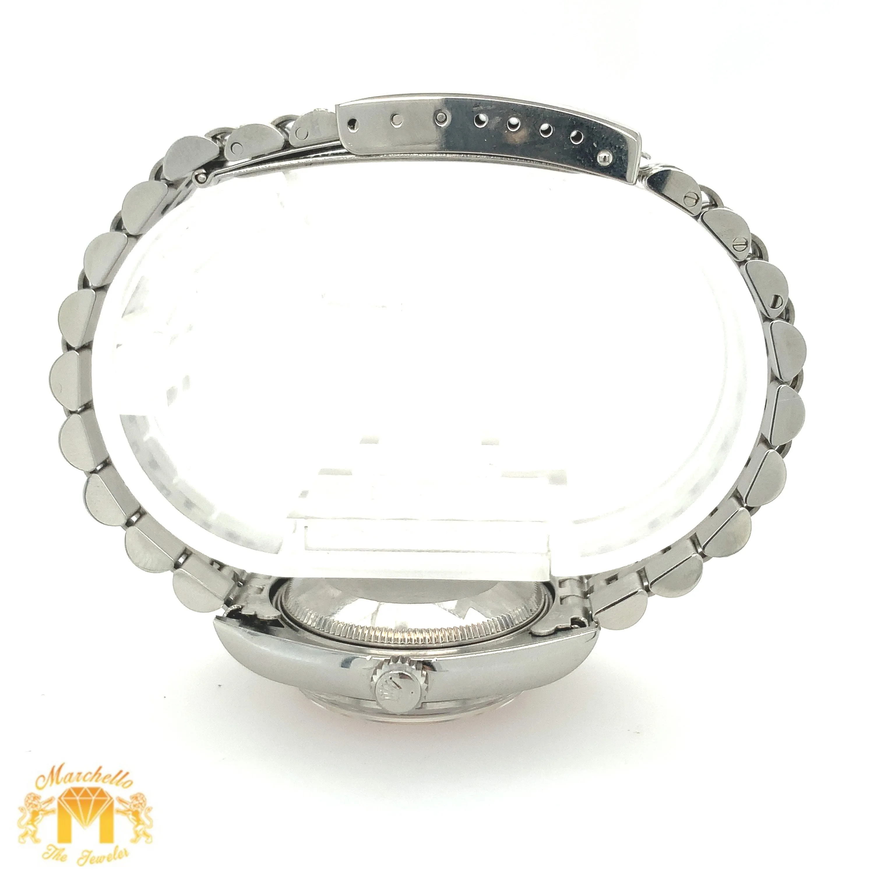 31mm Rolex Datejust Watch with Stainless Steel Jubilee Bracelet (quick-set, pink dial)