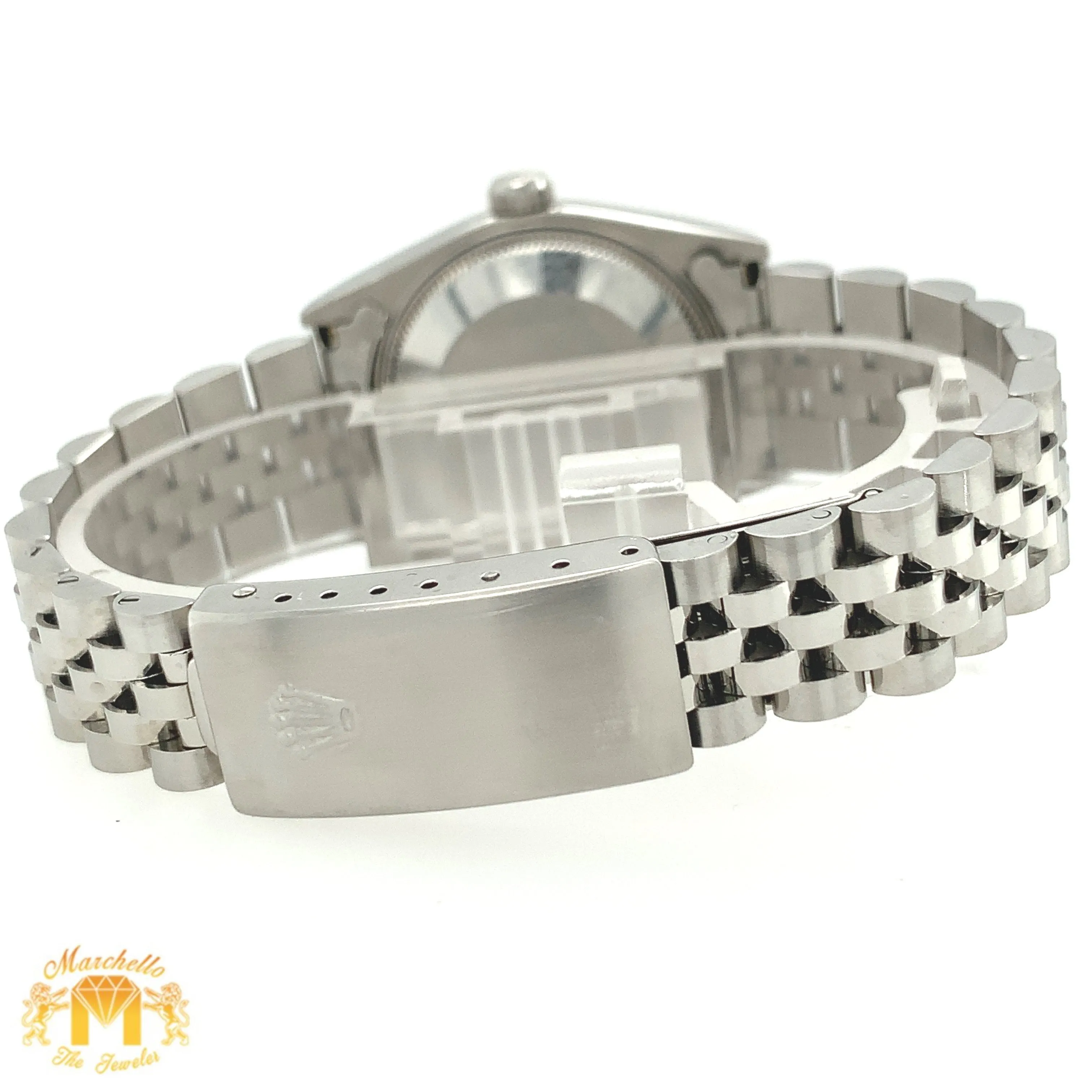 31mm Rolex Datejust Watch with Stainless Steel Jubilee Bracelet (quick-set, pink dial)