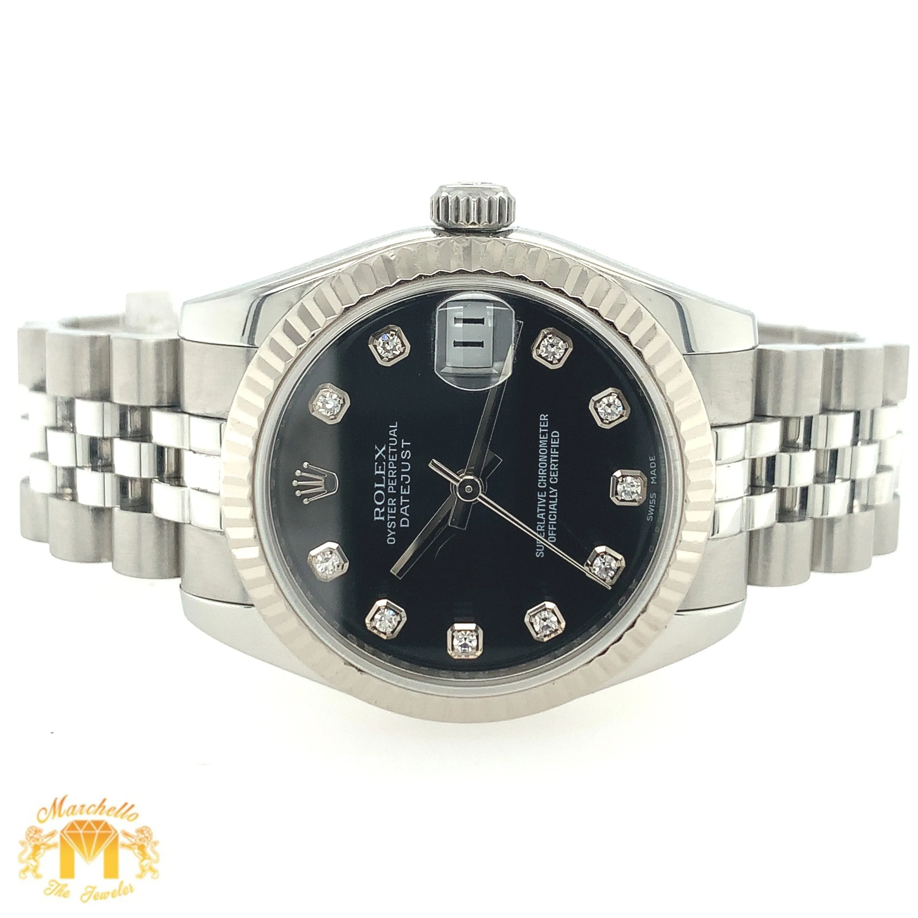 31mm Rolex Datejust Watch with Stainless Steel Jubilee Bracelet