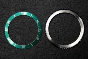 40mm green diver bezel bundle - 37.6mm Green DWC Aluminum Diver Bezel Insert and 40mm classic bezel