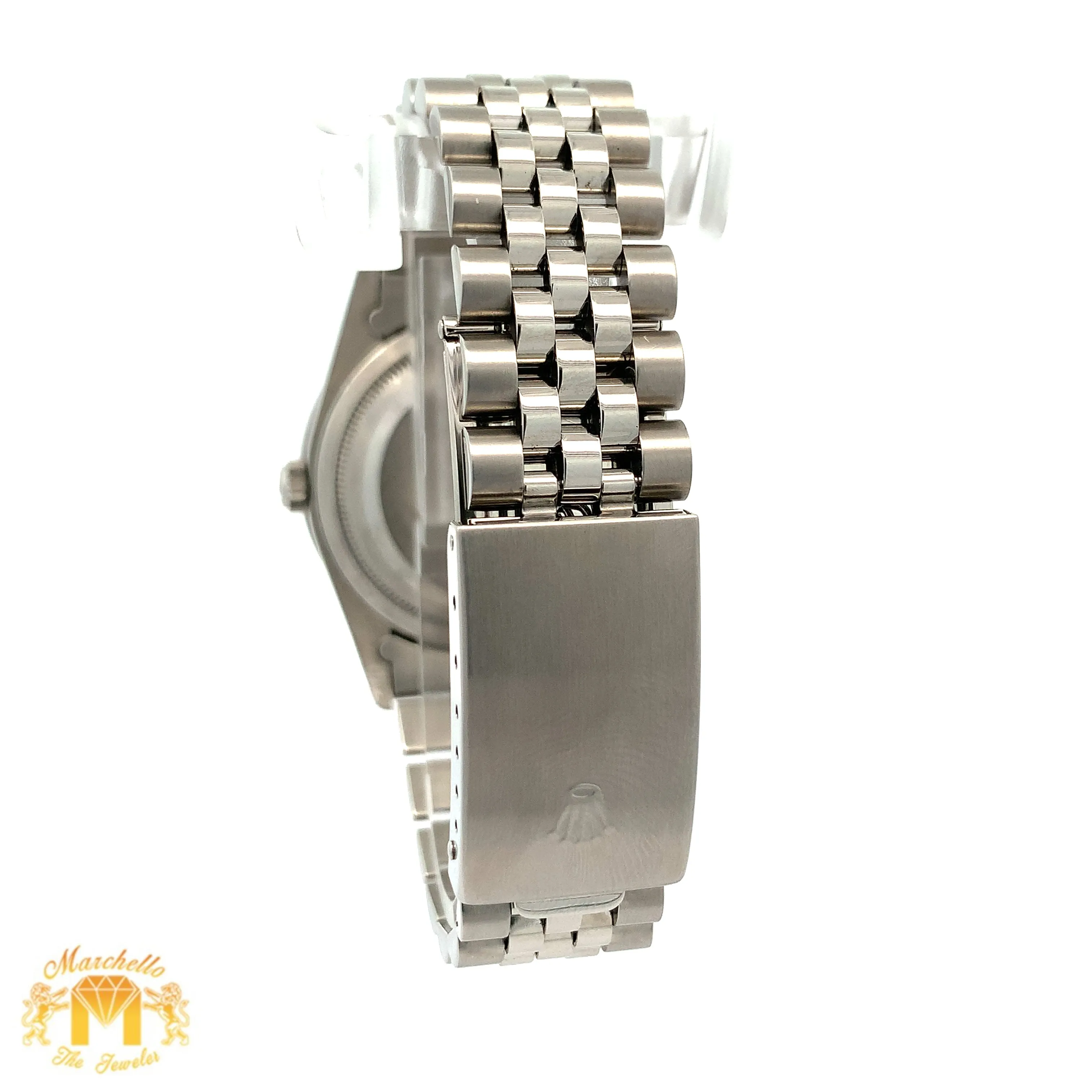6.50ct Diamond 36mm Rolex Watch with Stainless Steel Jubilee Bracelet