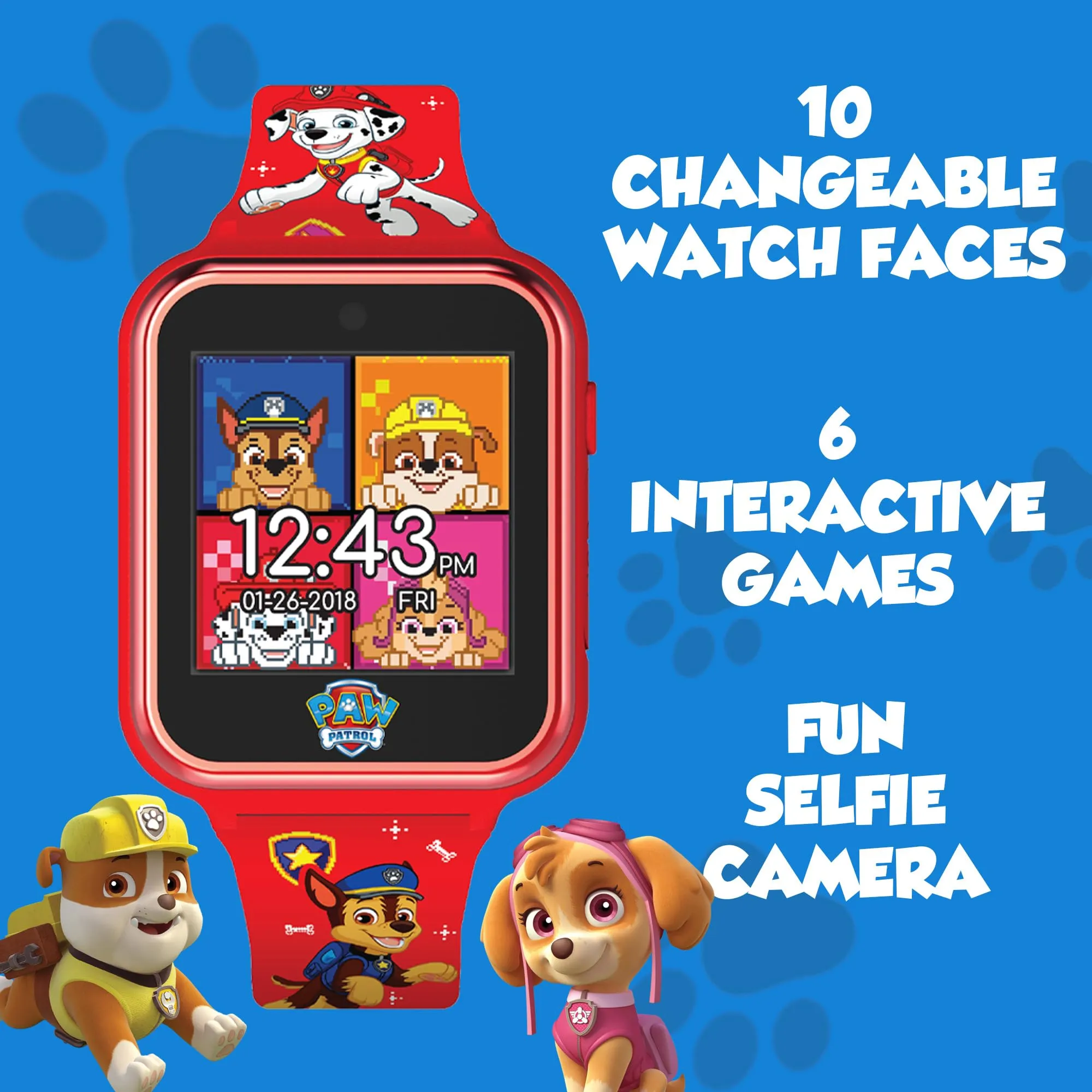 Accutime Paw Patrol Kids Smart Watch with Games