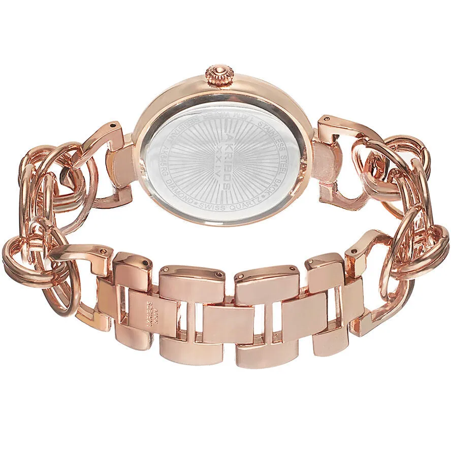 Akribos Xxiv Light Rose-Tone Ladies Watch AK645RG