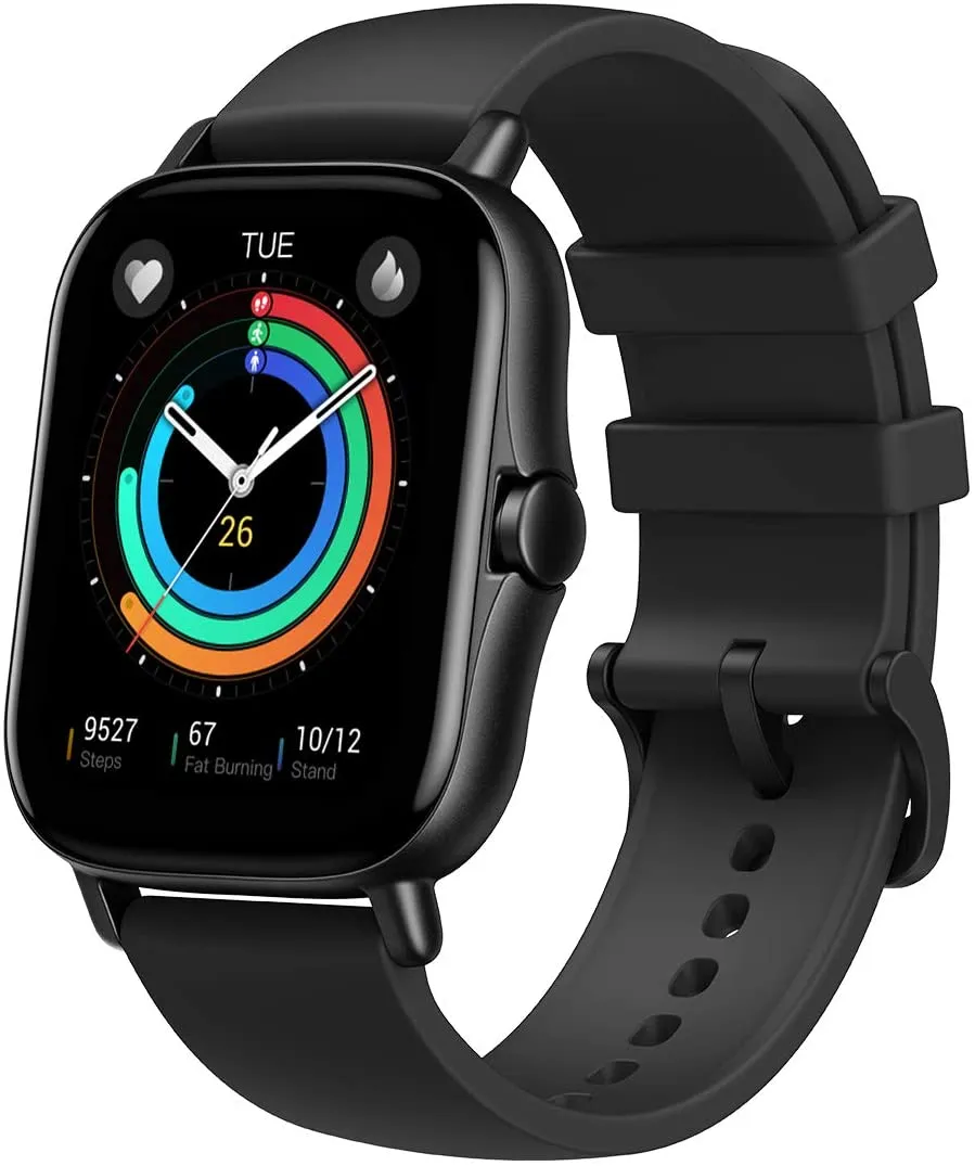 Amazfit GTS 2 Mini Smart Watch GPS Fitness Tracker for Men Women, Alexa Built-in, 14 Days Battery Life, 70  Sports Modes, Blood Oxygen Heart Rate Sleep Monitor, AMOLED Screen, 5 ATM Waterproof-Black