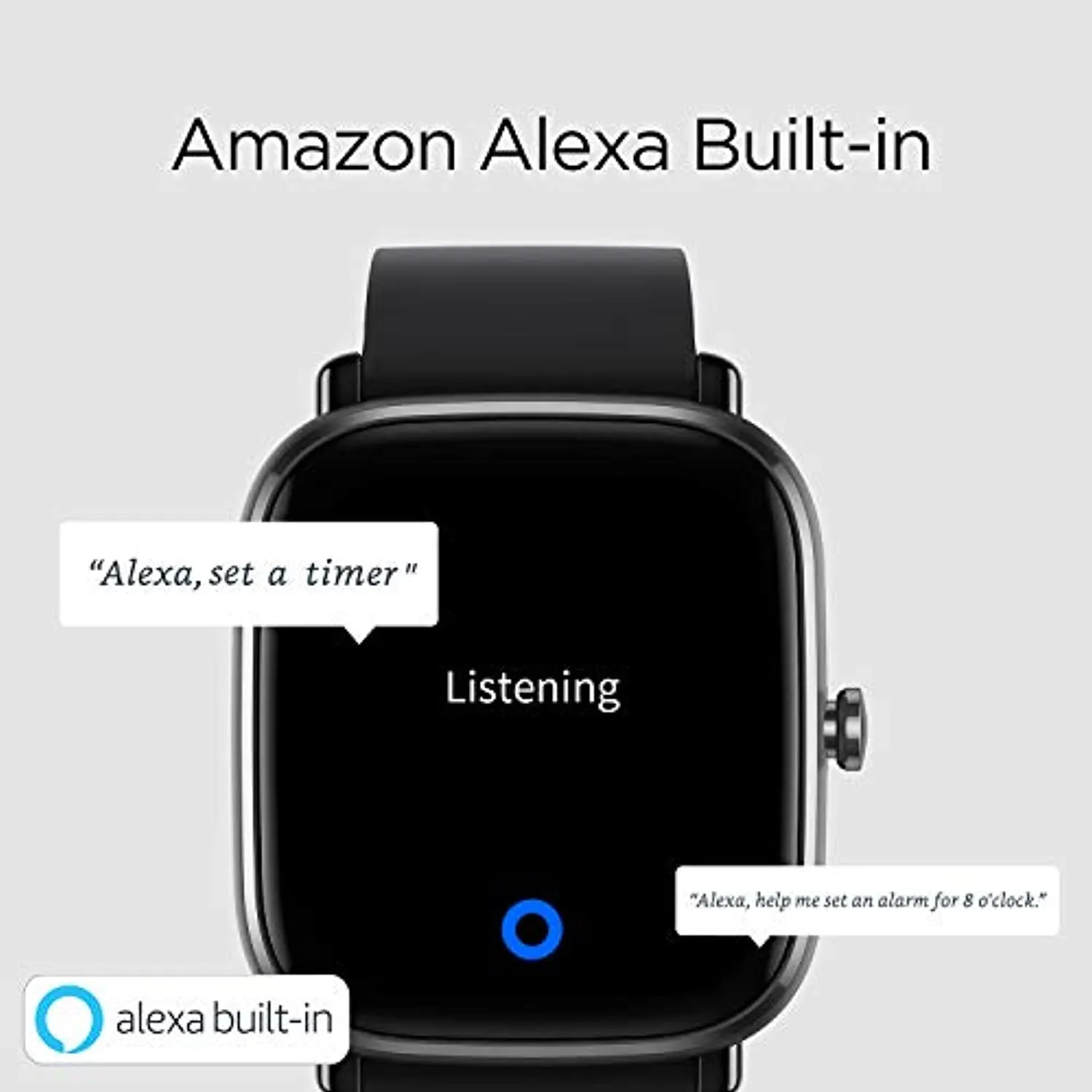Amazfit GTS 2 Mini Smart Watch GPS Fitness Tracker for Men Women, Alexa Built-in, 14 Days Battery Life, 70  Sports Modes, Blood Oxygen Heart Rate Sleep Monitor, AMOLED Screen, 5 ATM Waterproof-Black