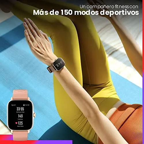 Amazfit GTS 3 Smart Watch for Android iPhone, Alexa Built-in, GPS Fitness Sports Watch with 150 Sports Modes, 1.75” AMOLED Display, 12-Day Battery Life, Blood Oxygen Heart Rate Tracking, Black