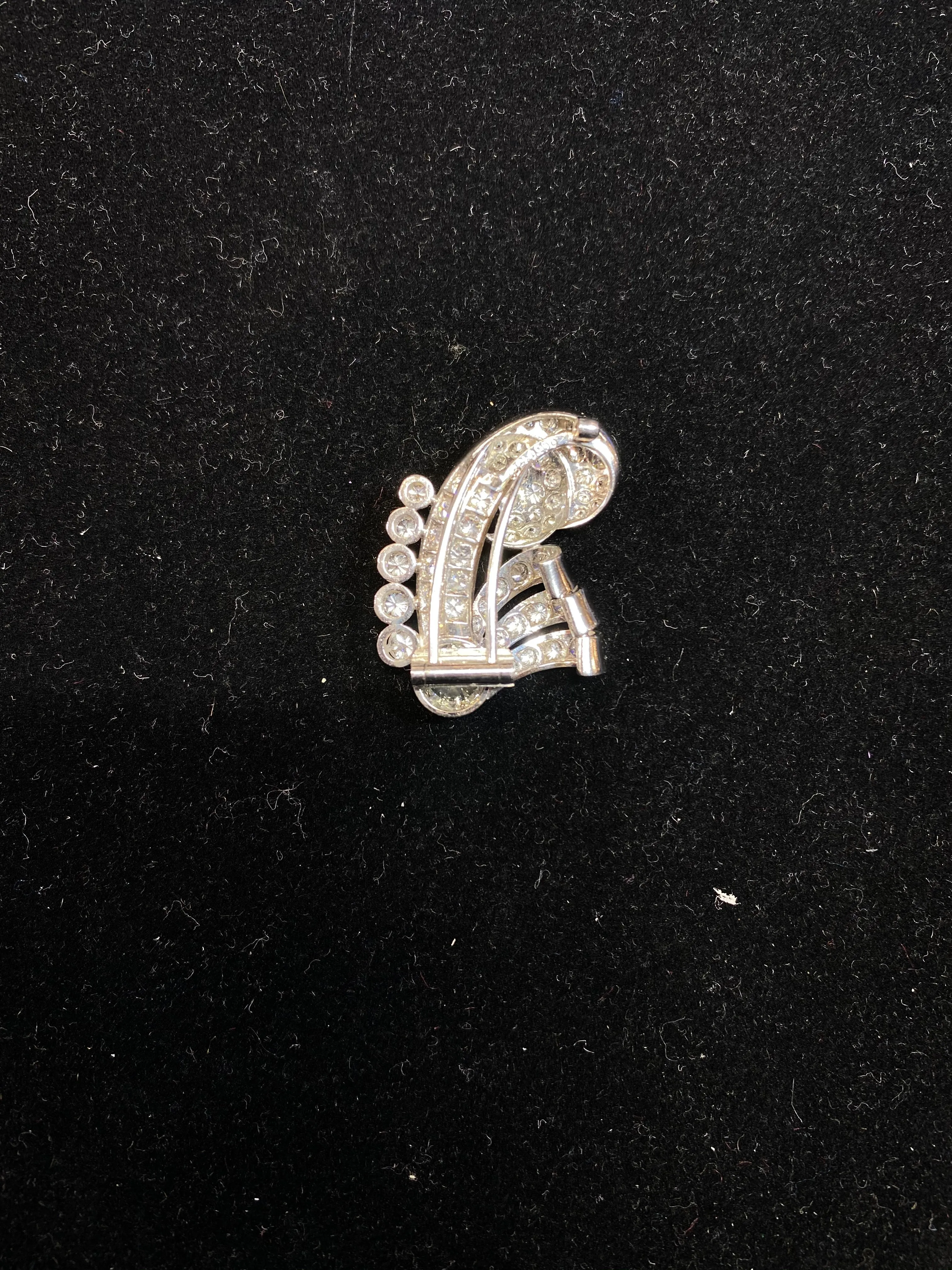 AMAZING Intricate Designer 120-Diamond Platinum Brooch/Pin - $100K Appraisal Value! }