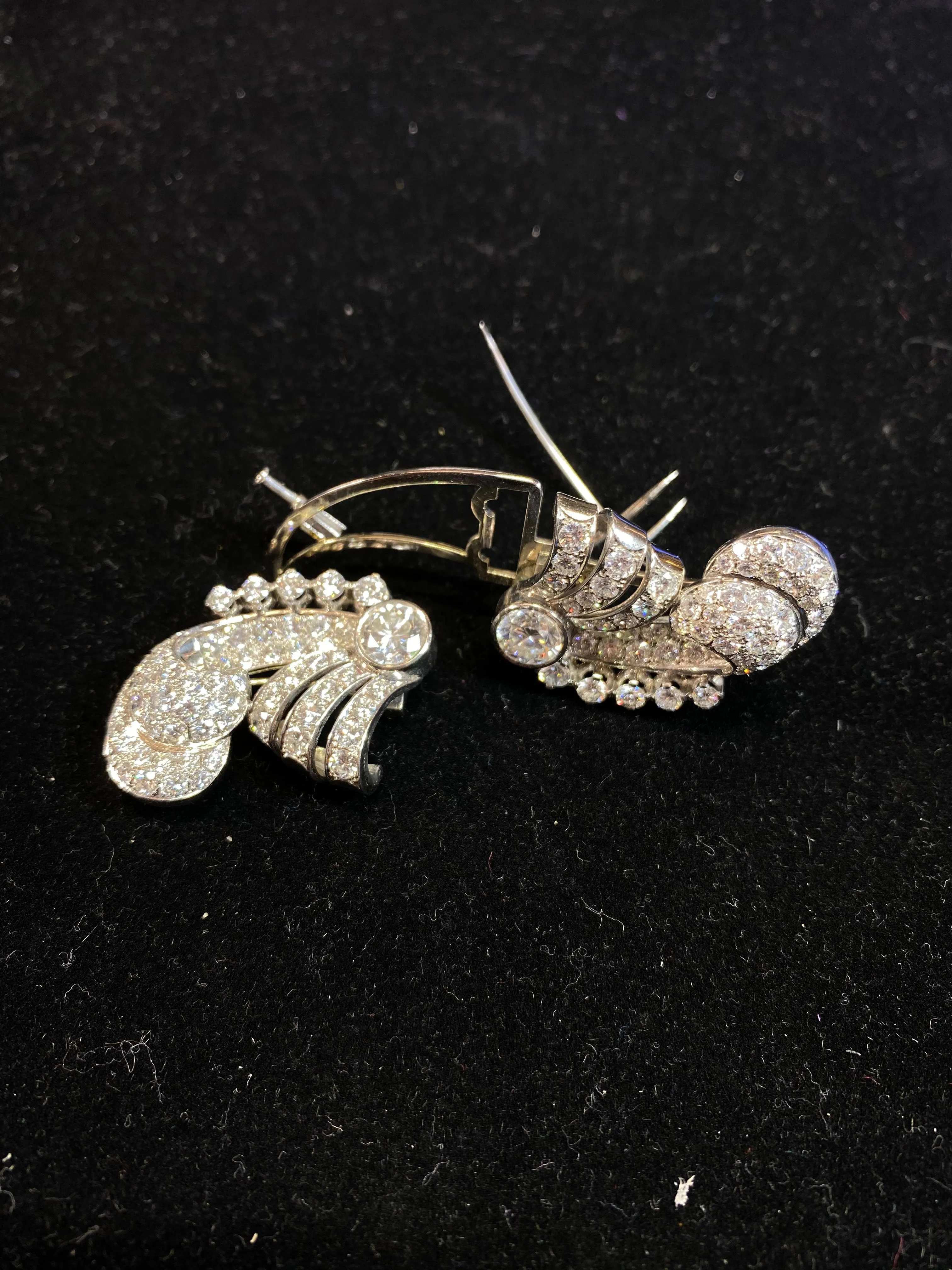 AMAZING Intricate Designer 120-Diamond Platinum Brooch/Pin - $100K Appraisal Value! }