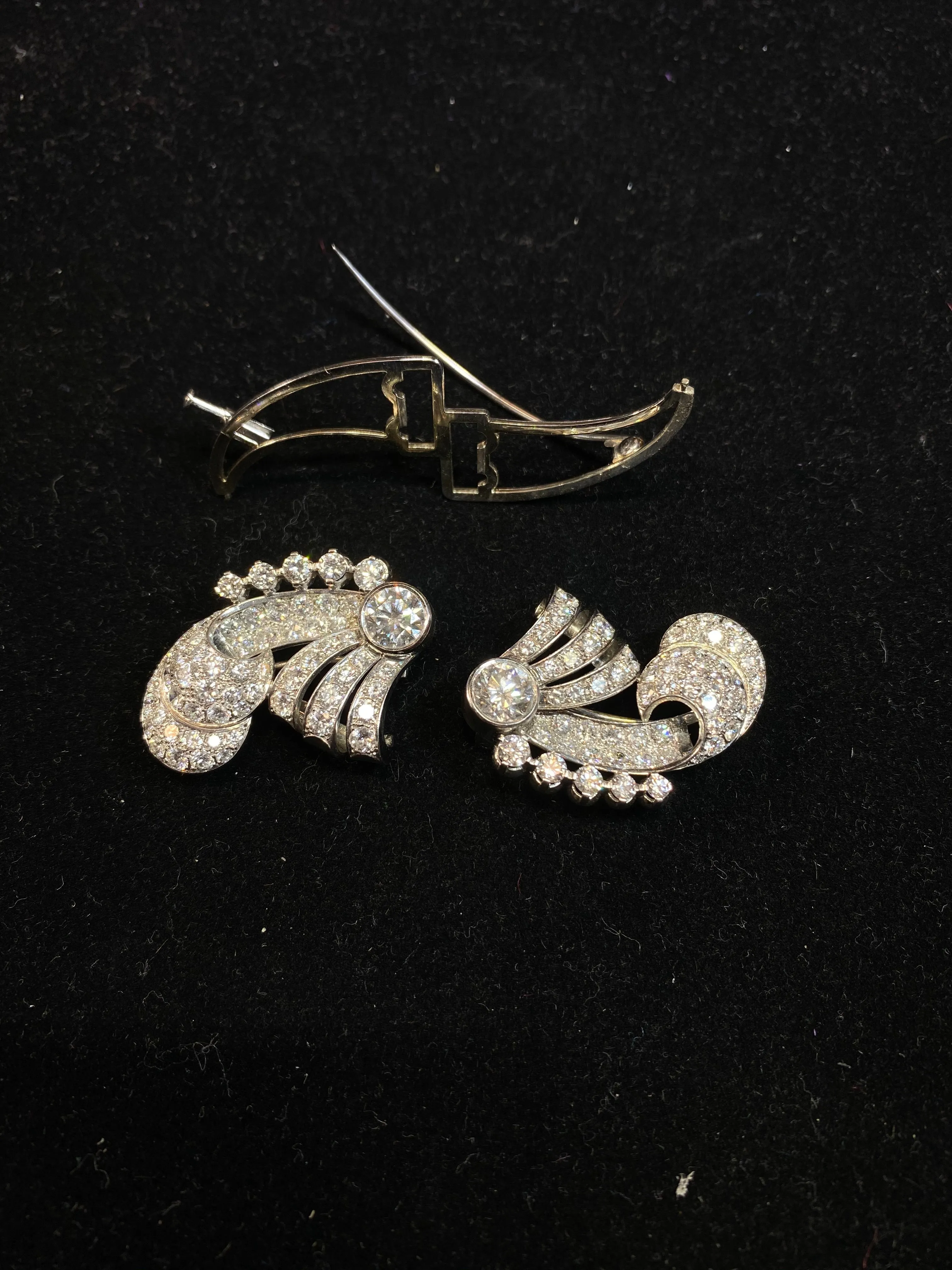 AMAZING Intricate Designer 120-Diamond Platinum Brooch/Pin - $100K Appraisal Value! }