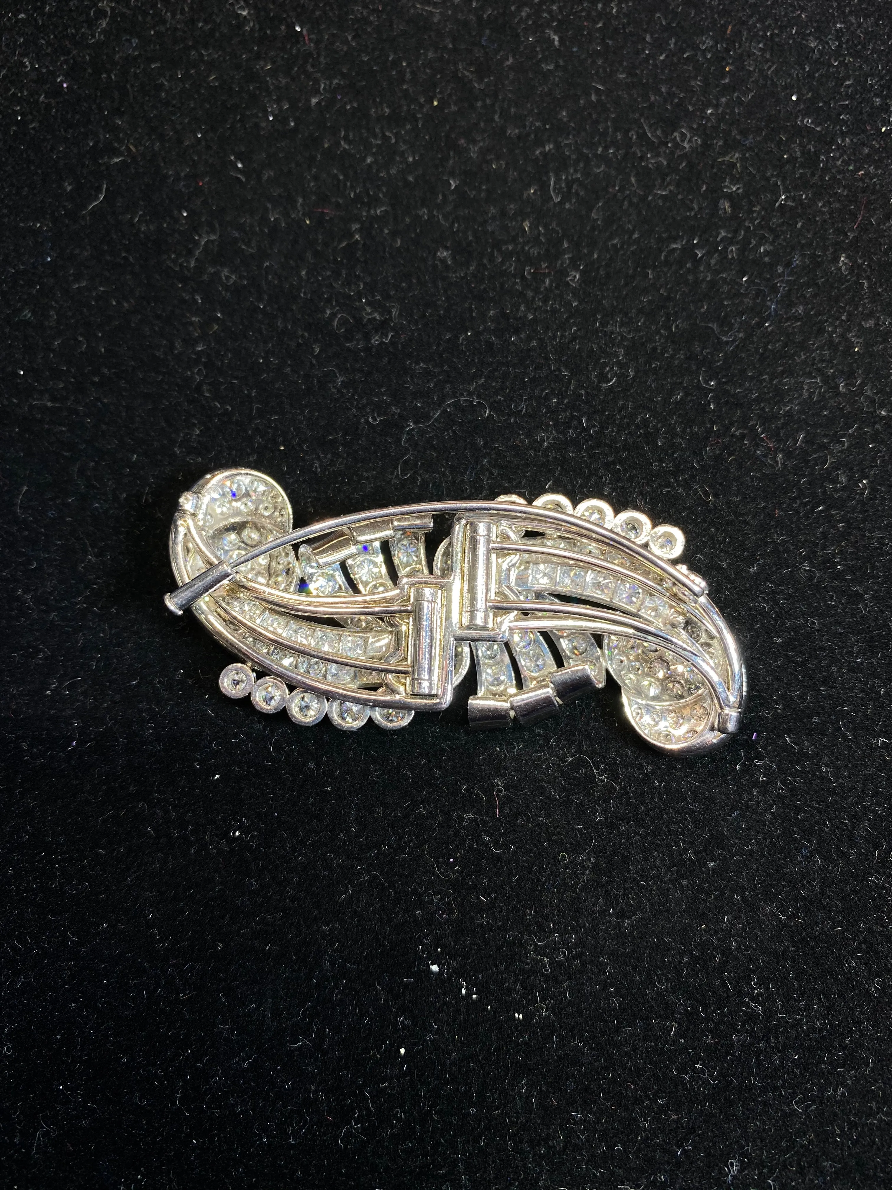 AMAZING Intricate Designer 120-Diamond Platinum Brooch/Pin - $100K Appraisal Value! }