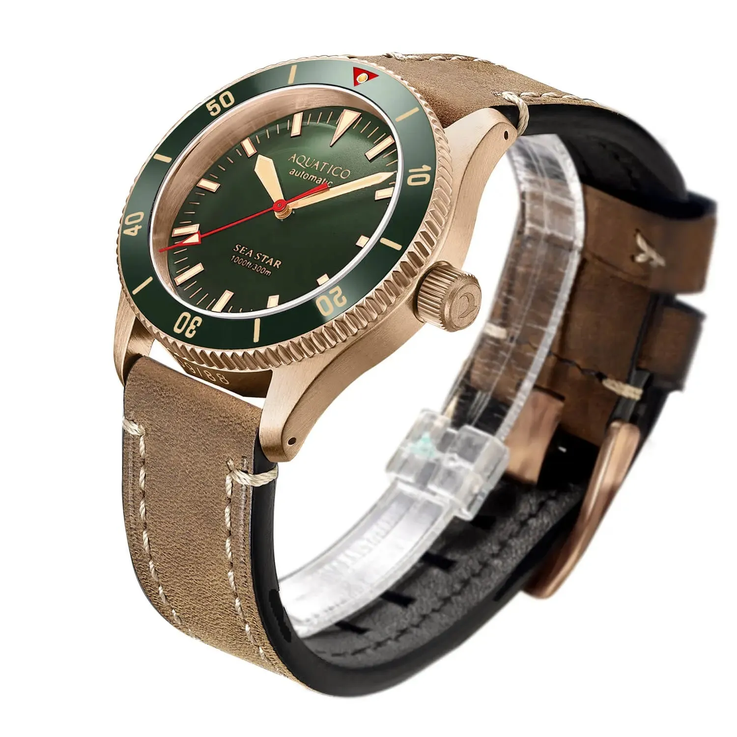 Aquatico Bronze Sea Star Green Dial Watch (NH35 No Date)