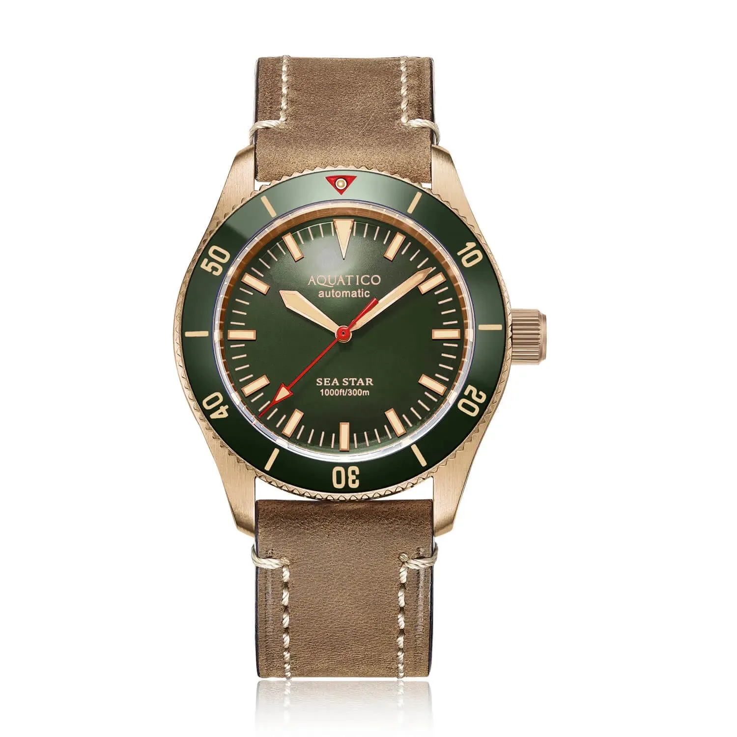 Aquatico Bronze Sea Star Green Dial Watch (NH35 No Date)