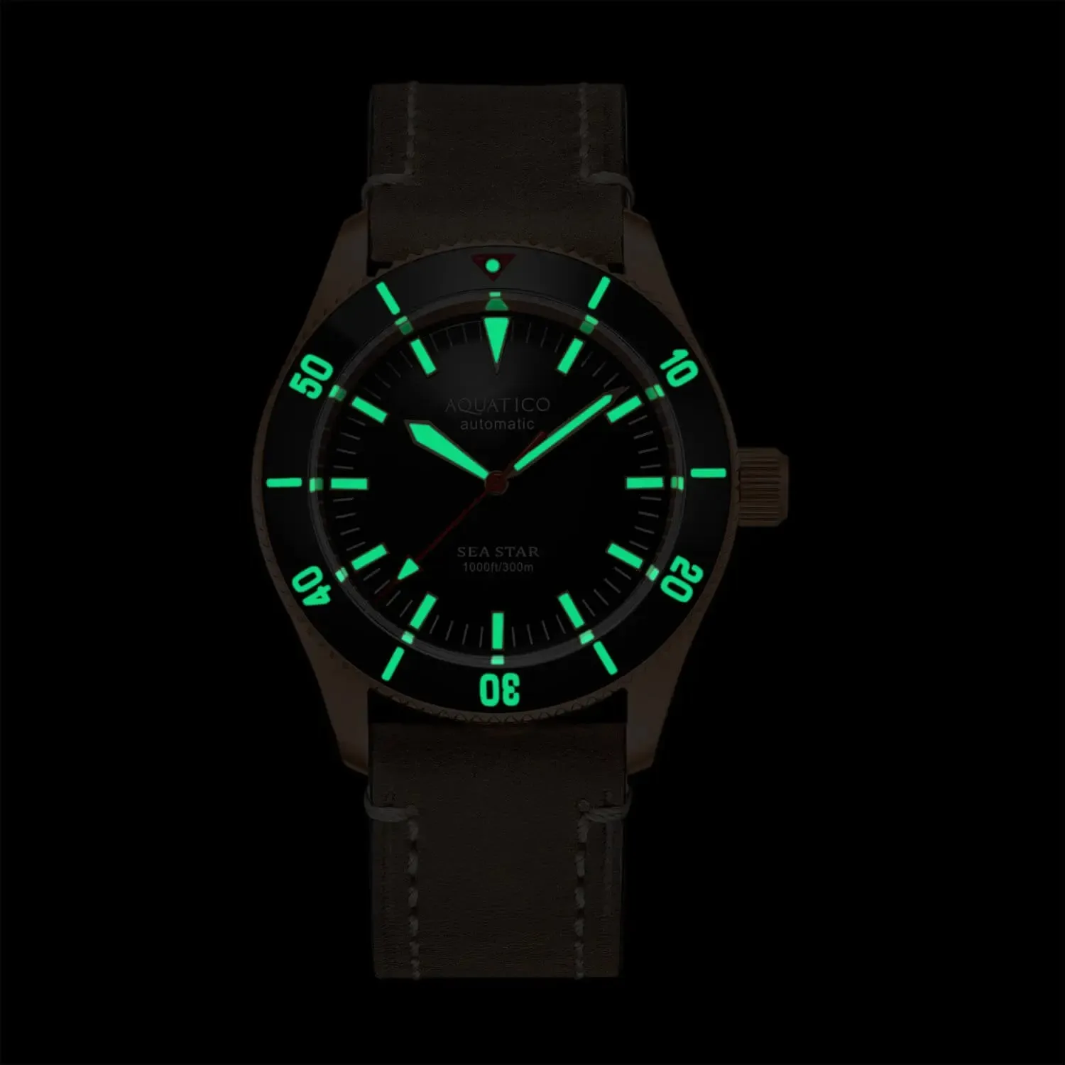 Aquatico Bronze Sea Star Green Dial Watch (NH35 No Date)