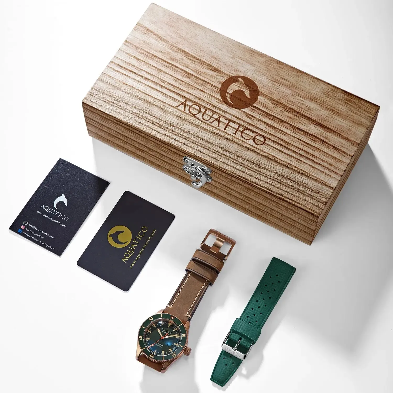 Aquatico Bronze Sea Star Green Dial Watch (NH35 No Date)