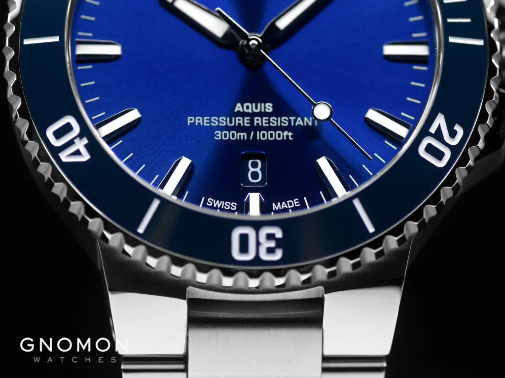 Aquis Date Blue - Bracelet - 41.5mm - Ref. 01 733 7787 4135-07 8 22 04PEB