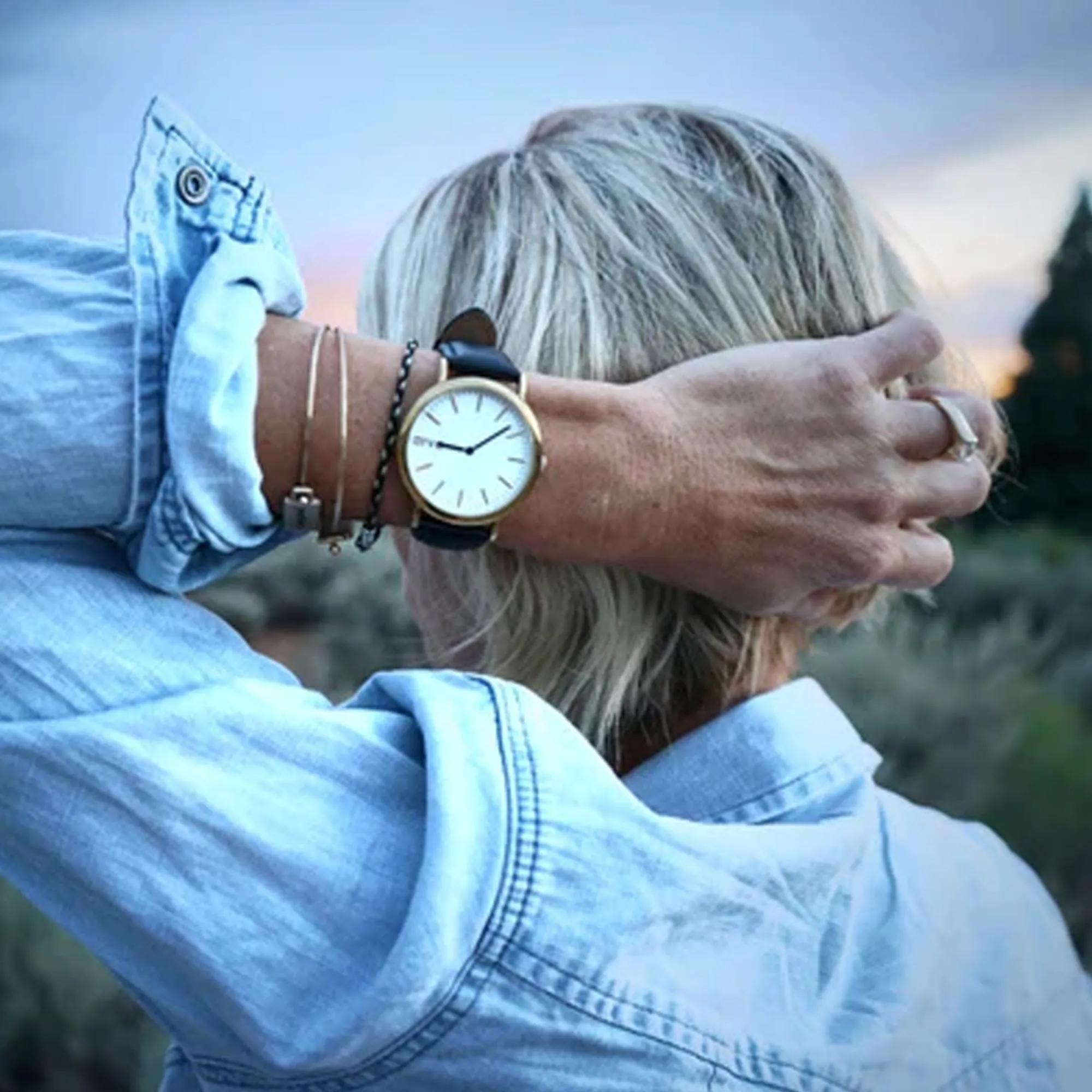 Arvo White Face Gold Time Sawyer Watch