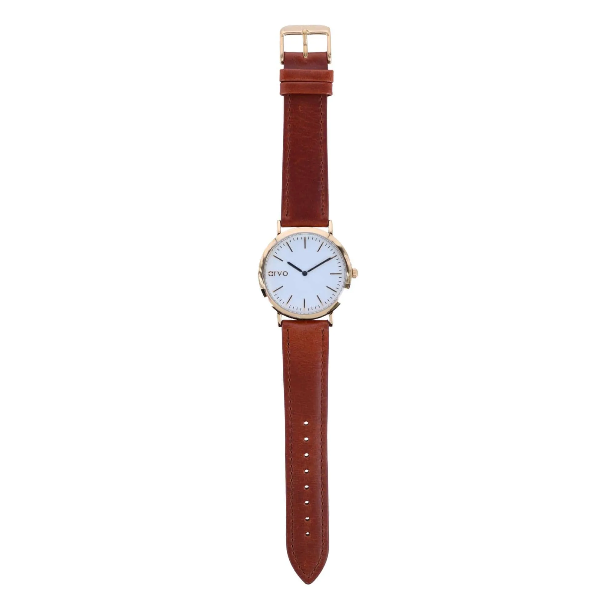 Arvo White Face Gold Time Sawyer Watch
