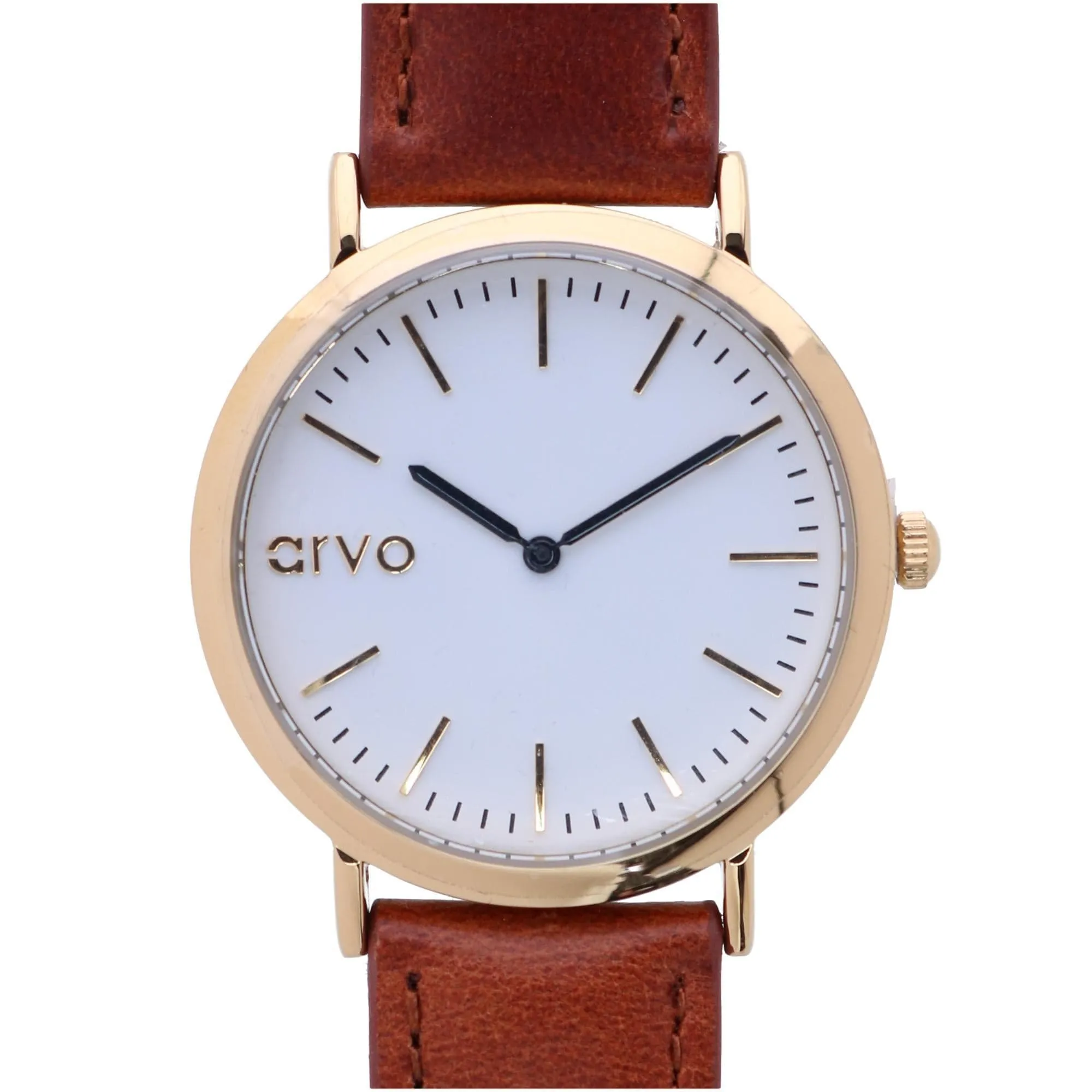 Arvo White Face Gold Time Sawyer Watch