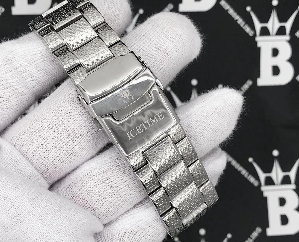 Bling 2 Row .50cttw Diamond Hip Hop Watch IceTime