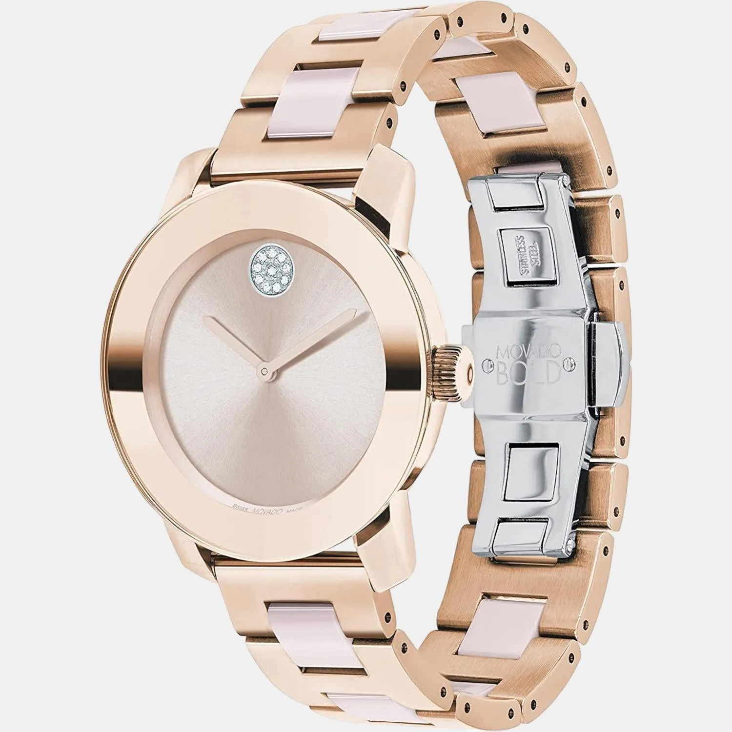 Bold Ceramic Women's Analog Stainless Steel Watch 3600799