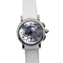 Breguet Marine Blue Mother of Pearl Dial Automatic Ladies Watch 8827ST/59/586