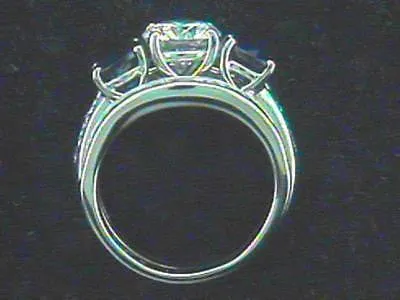 Brilliant Cut Diamond & Sapphire Ring in Platinum Mounting - $50K VALUE