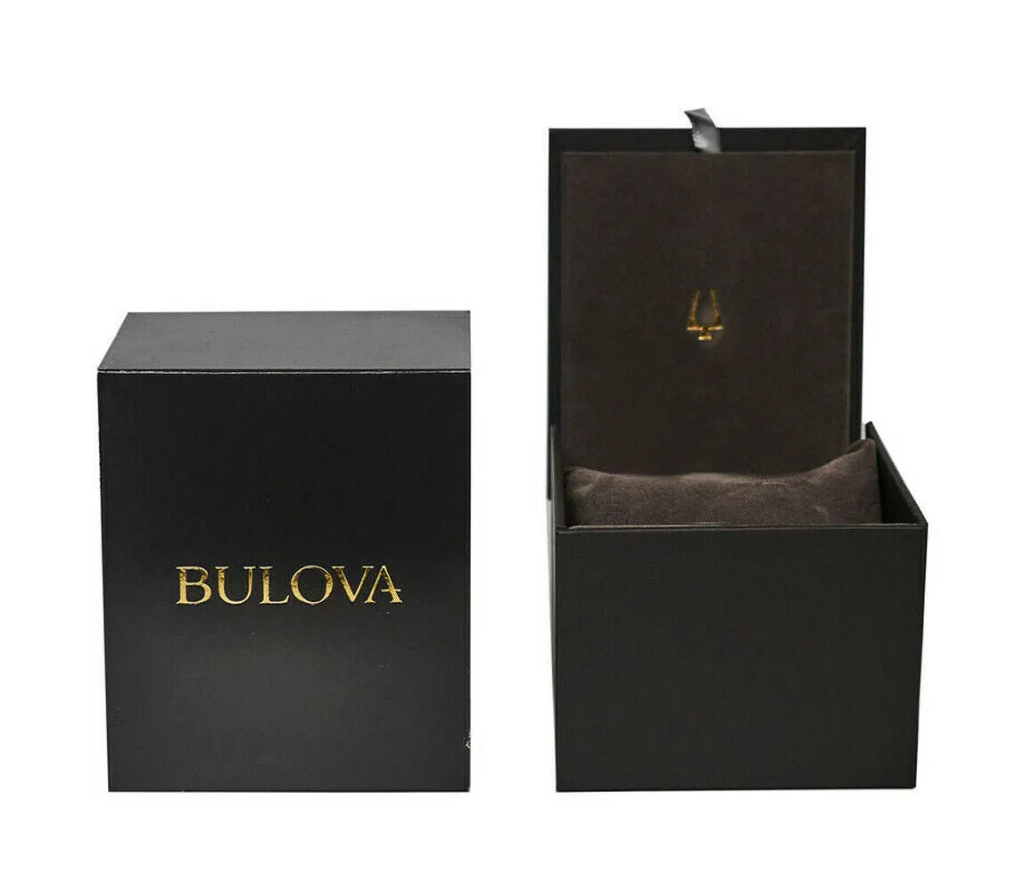 Bulova 97A165 Gold Tone Black Dial Chronograph Sports Men Watches