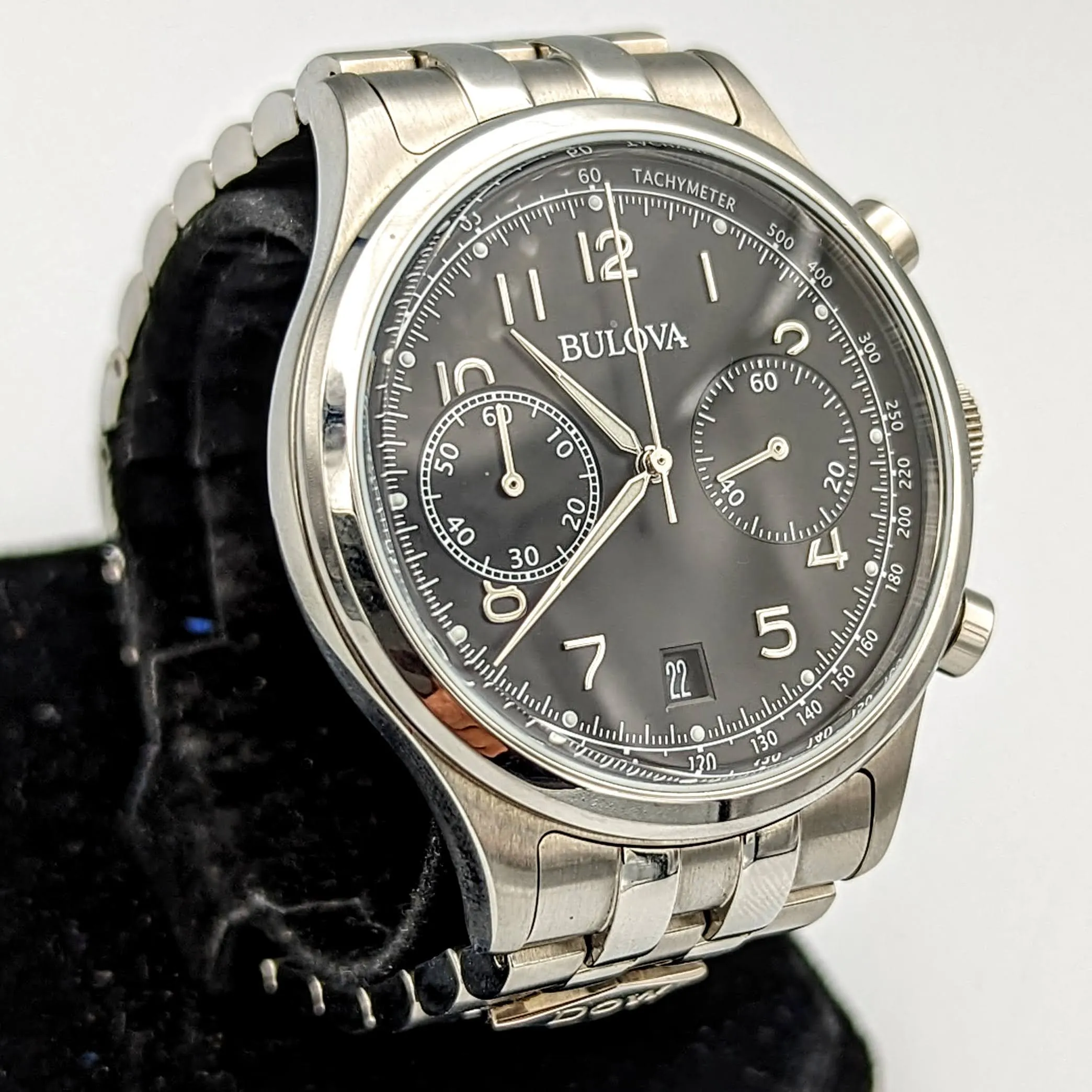 BULOVA Classic Chronograph Watch 43mm Quartz Wristwatch - ALL S.S.