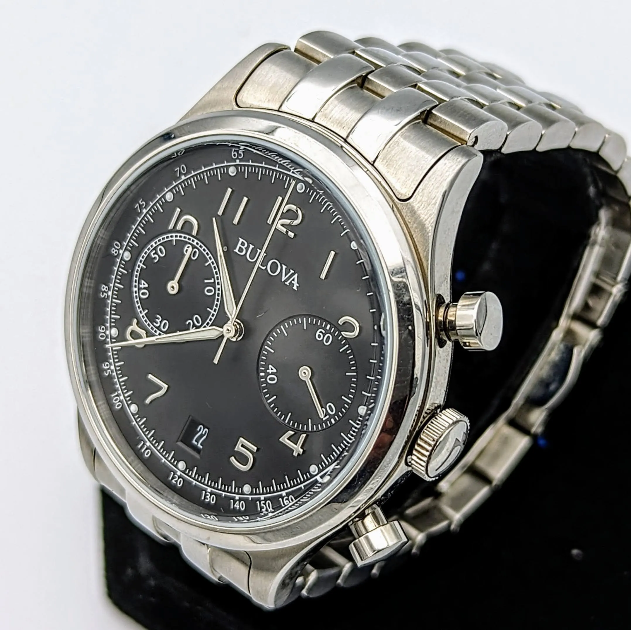 BULOVA Classic Chronograph Watch 43mm Quartz Wristwatch - ALL S.S.