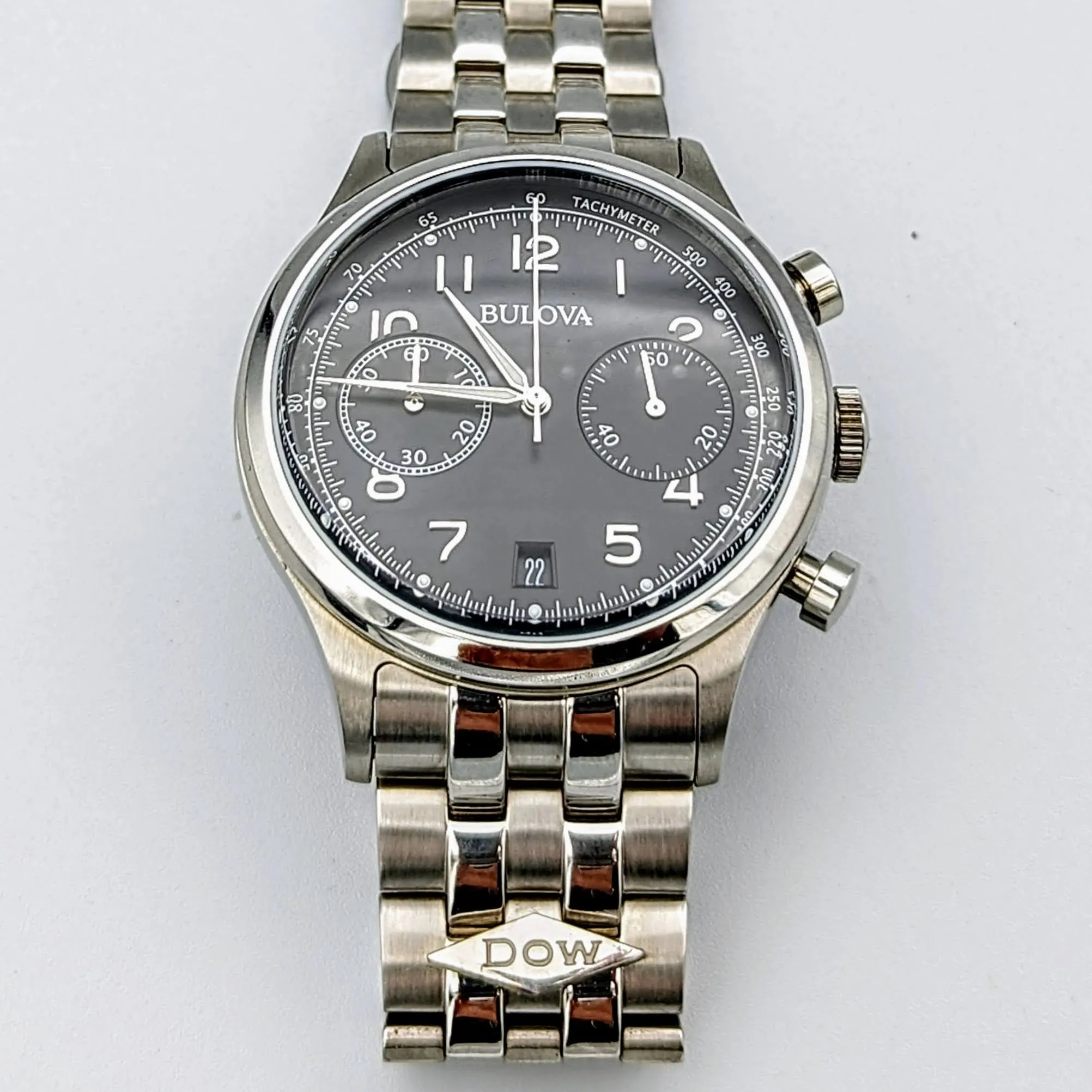 BULOVA Classic Chronograph Watch 43mm Quartz Wristwatch - ALL S.S.