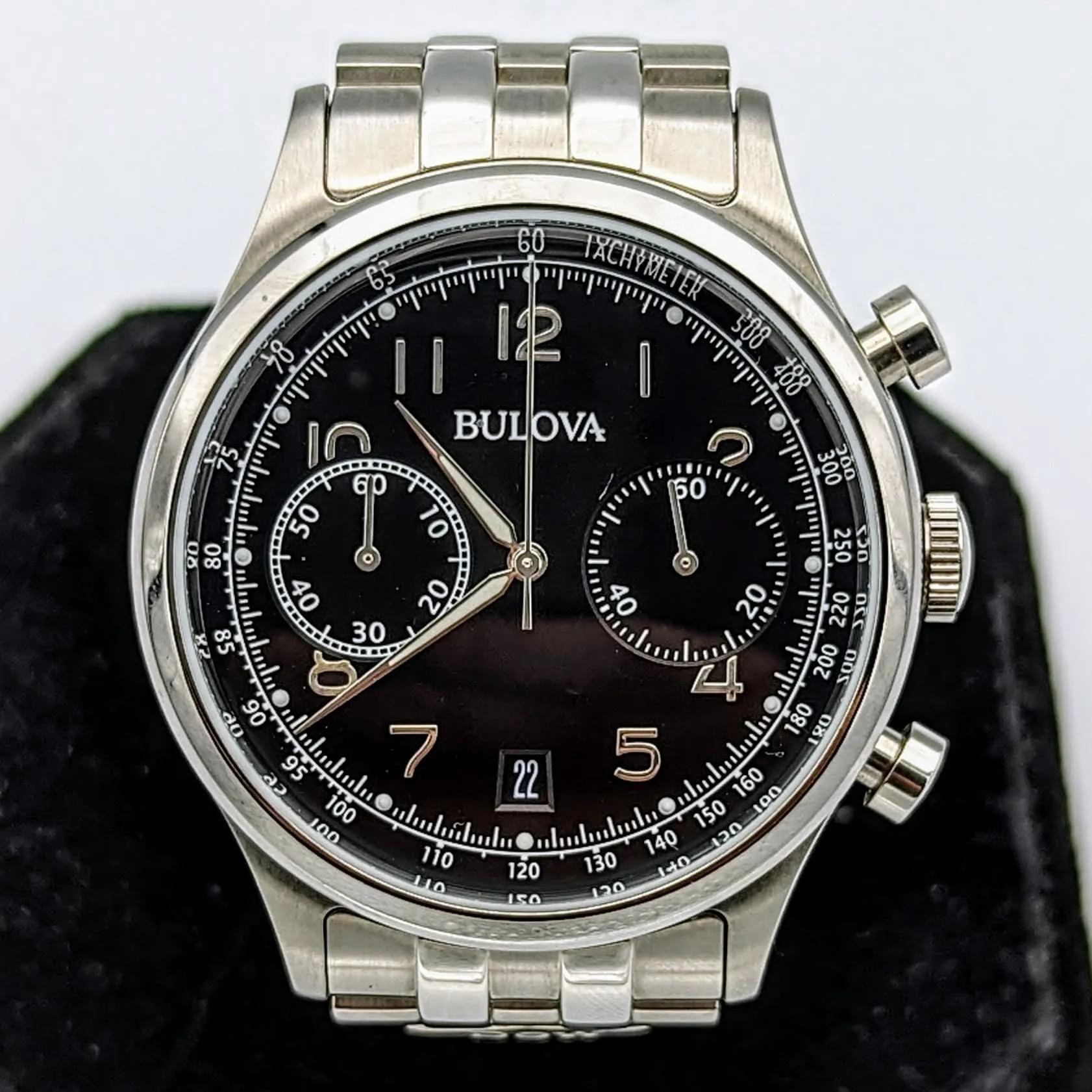 BULOVA Classic Chronograph Watch 43mm Quartz Wristwatch - ALL S.S.