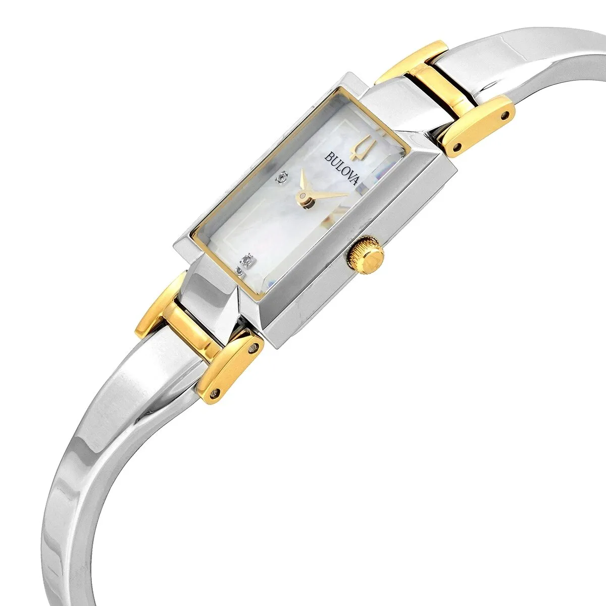 Bulova Classic Quartz Diamond Mother of Pearl Dial Ladies Watch 98P188