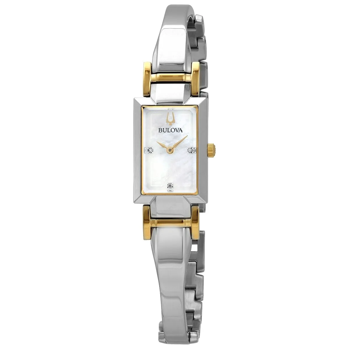 Bulova Classic Quartz Diamond Mother of Pearl Dial Ladies Watch 98P188