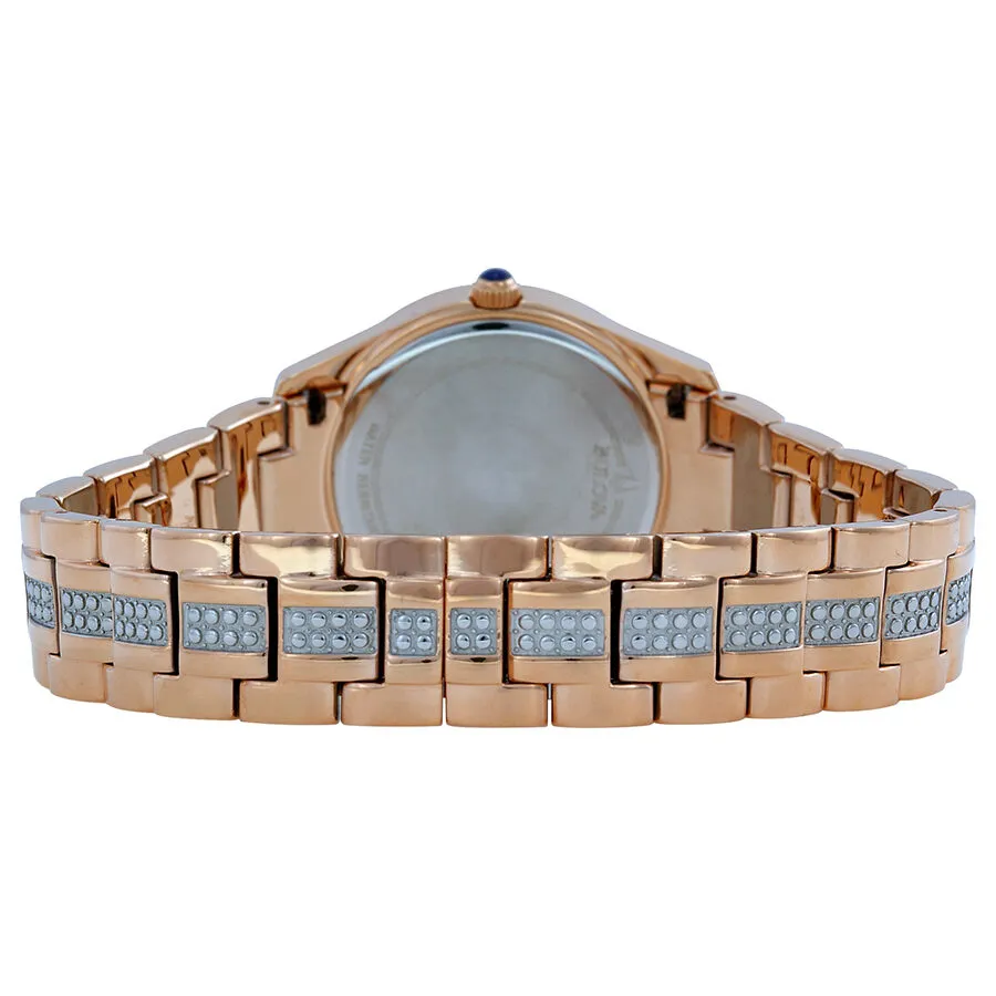Bulova Mother of Pearl Dial Swarovski Crystal Rose Gold-plated Ladies Watch 98L197
