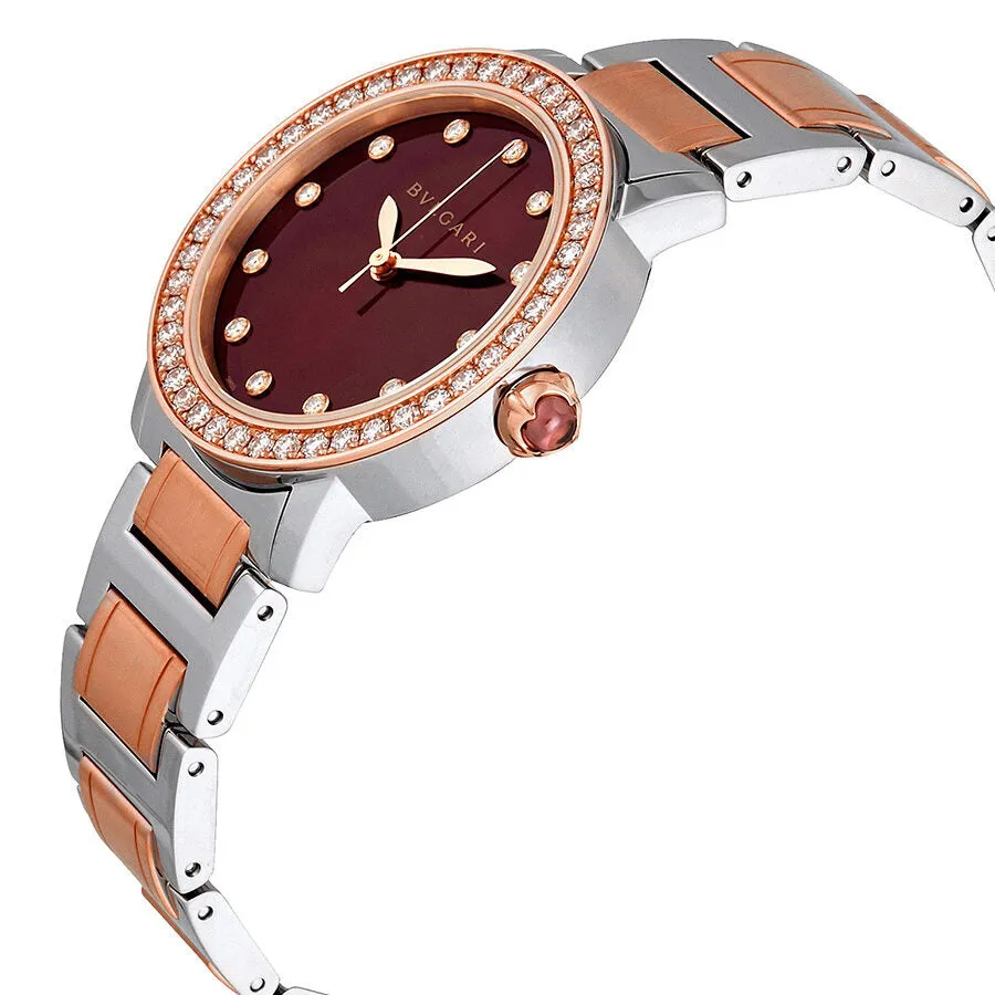Bvlgari Bvlgari Brown Dial Diamond Automatic Ladies Watch 102478