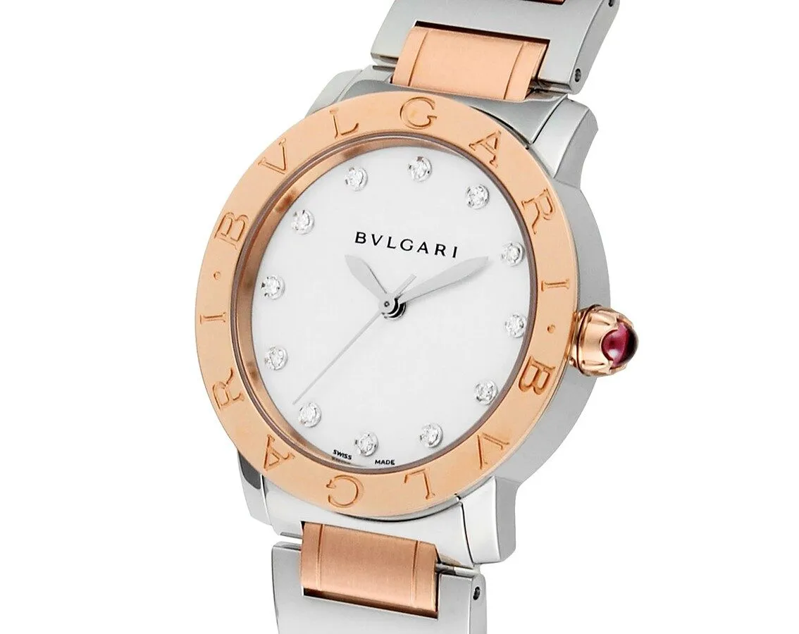 Bvlgari BVLGARI White Mother of Pearl Diamond Dial 33mm Automatic Ladies Watch 101891