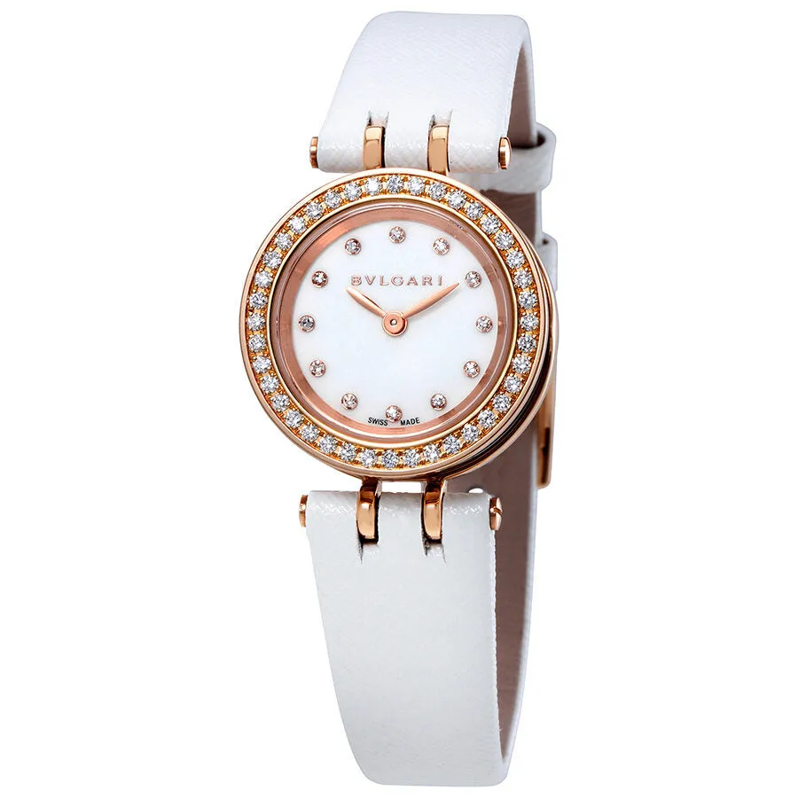 Bvlgari B.zero1 White Dial 18kt Pink Gold Quartz Ladies Watch 102398