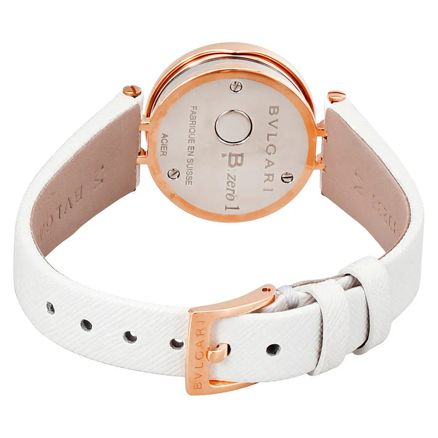 Bvlgari B.zero1 White Dial 18kt Pink Gold Quartz Ladies Watch 102398