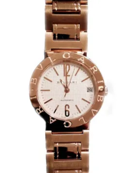 Bvlgari Diagono White Dial Ladies Watch BB 33 GG